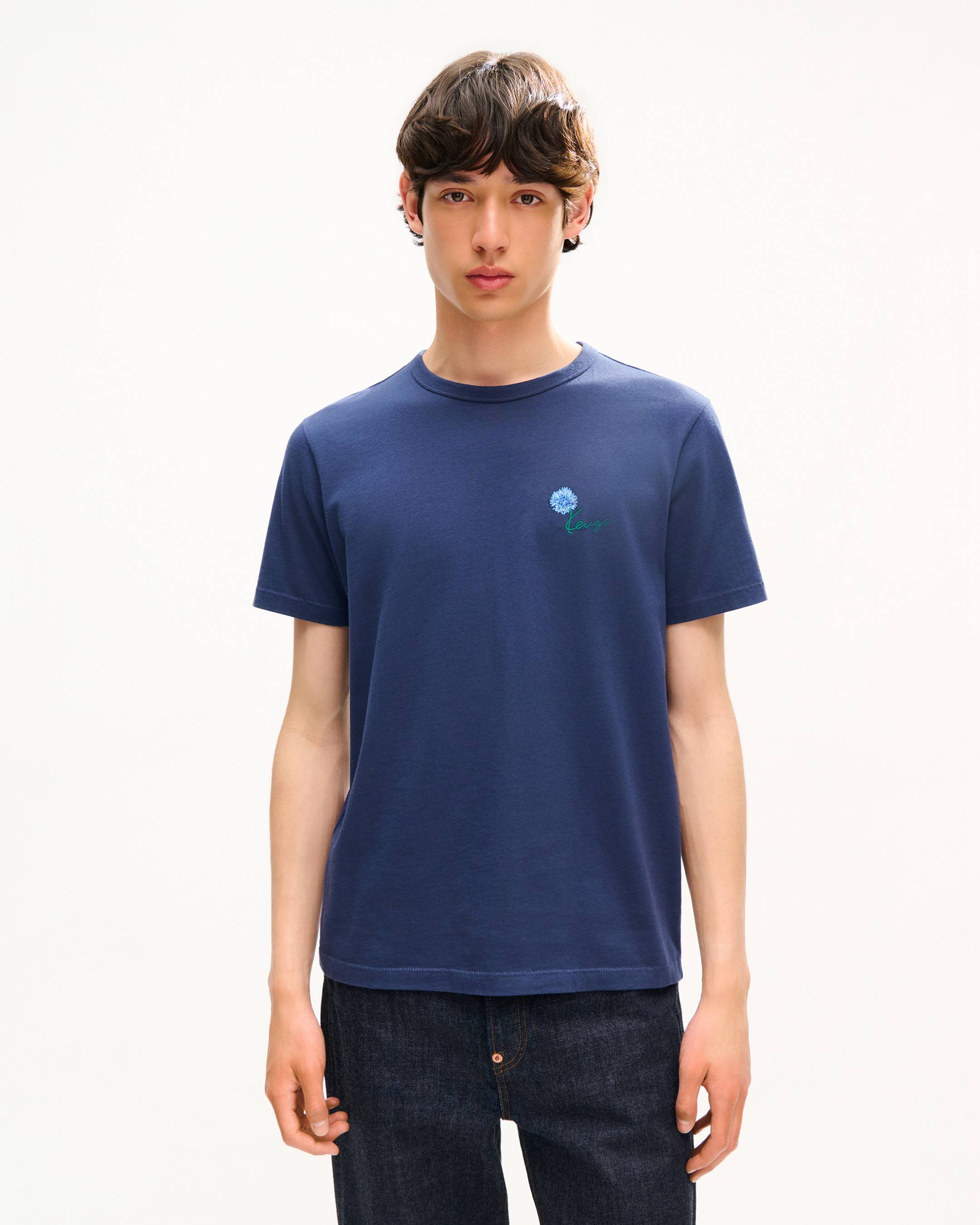 'KENZO Tulip' embroidered slim T-shirt in cotton