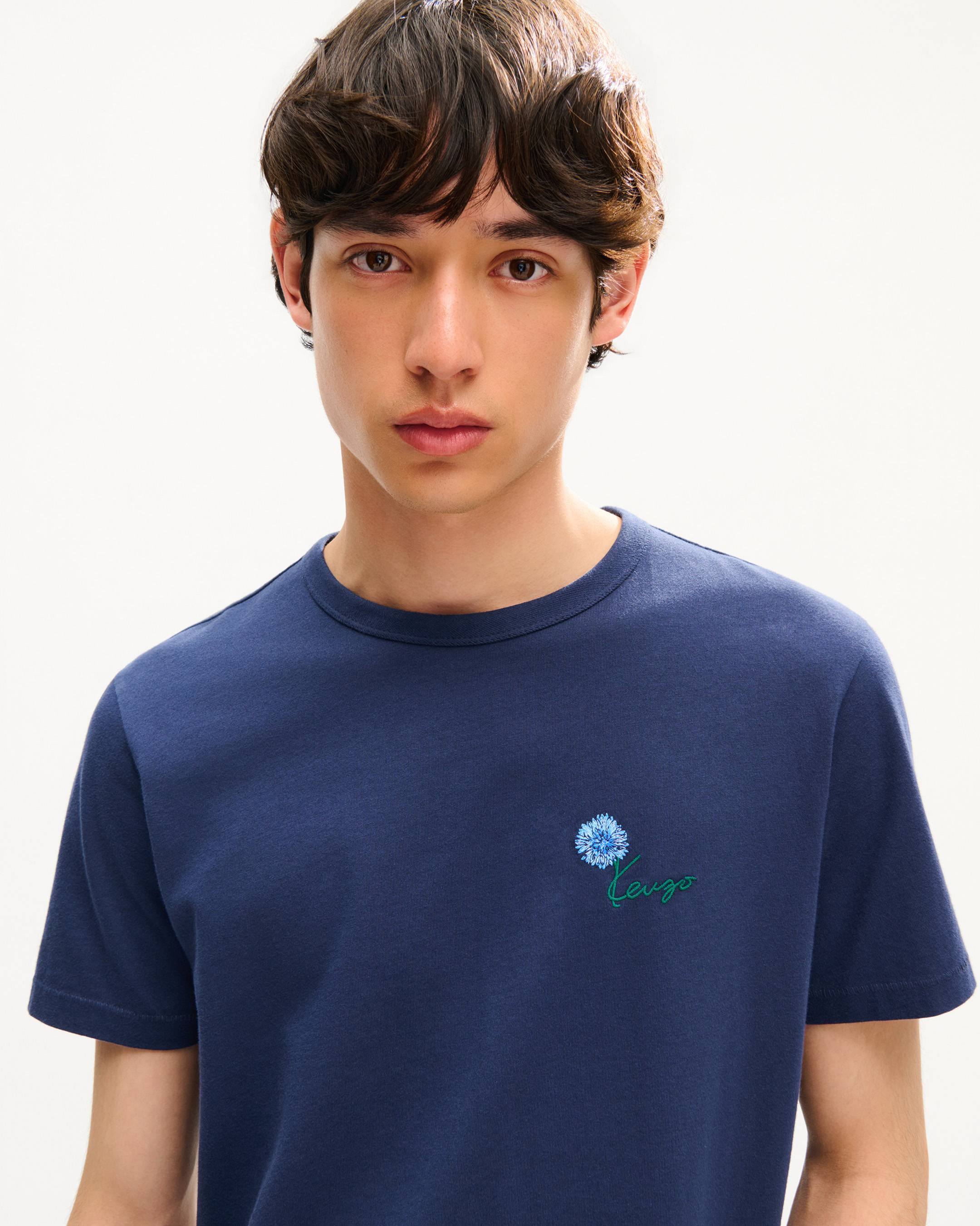 'KENZO Tulip' embroidered slim T-shirt in cotton