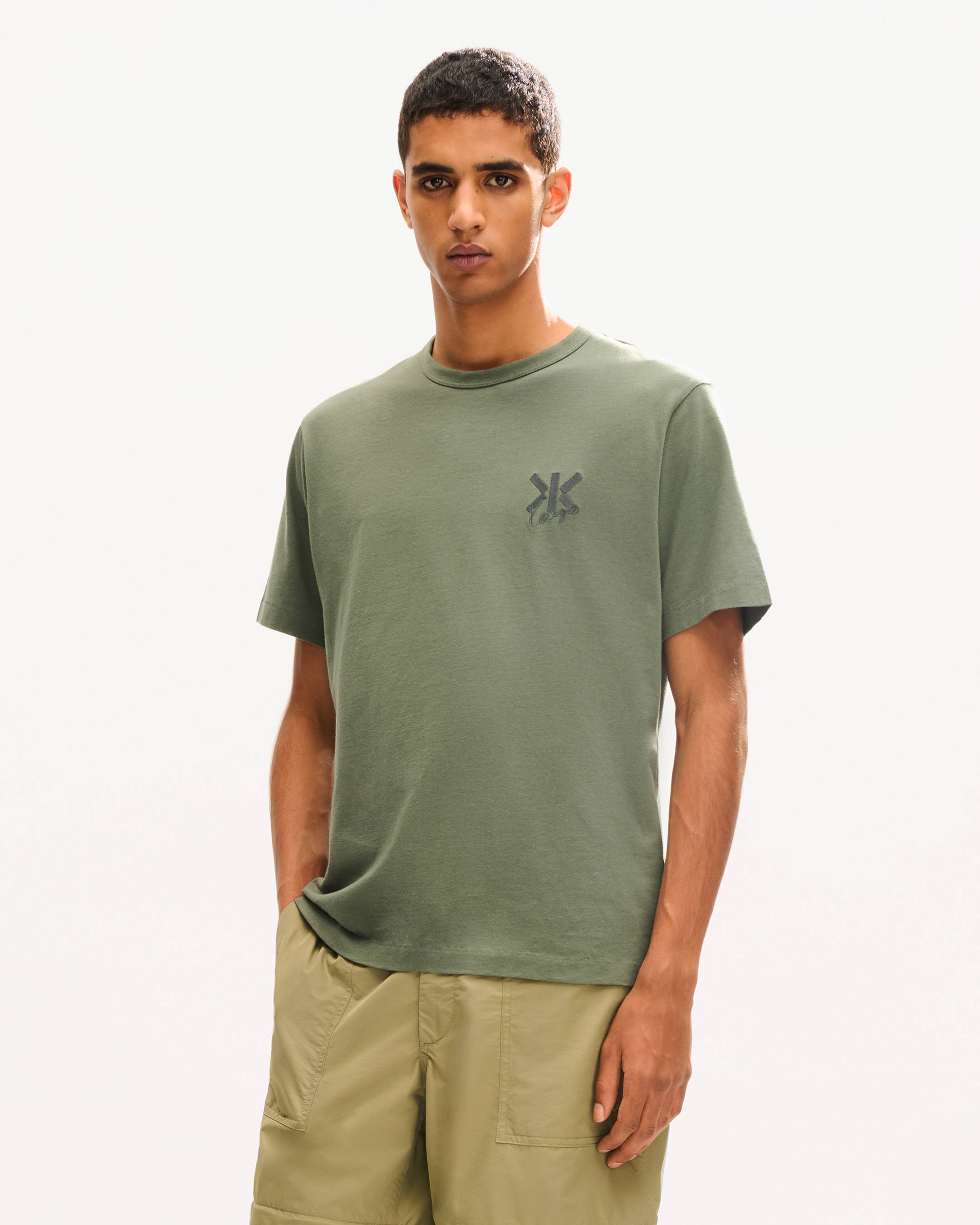'KENZO Double K' embroidered T-shirt in cotton