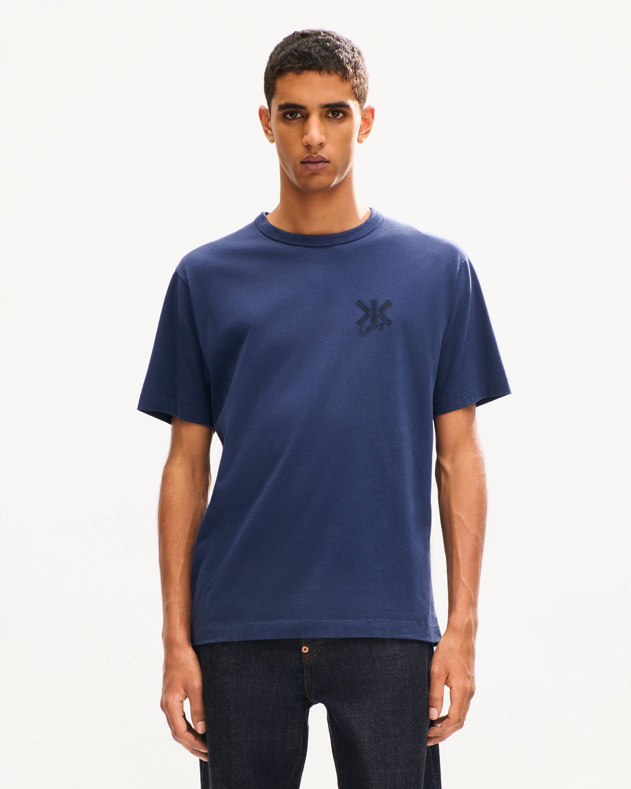 'KENZO Double K' embroidered T-shirt in cotton