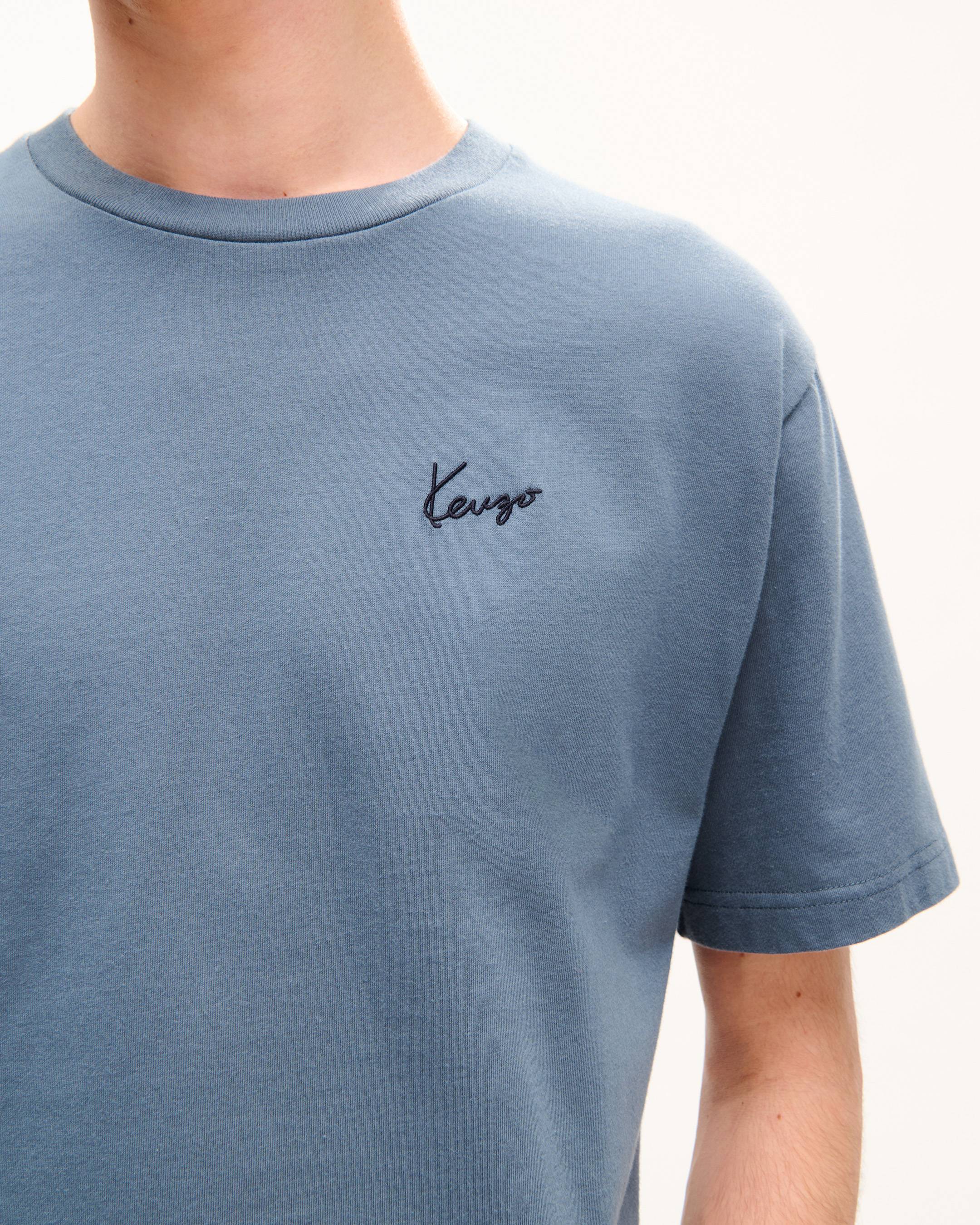 T-shirt in cotone ricamata 'KENZO Signature'