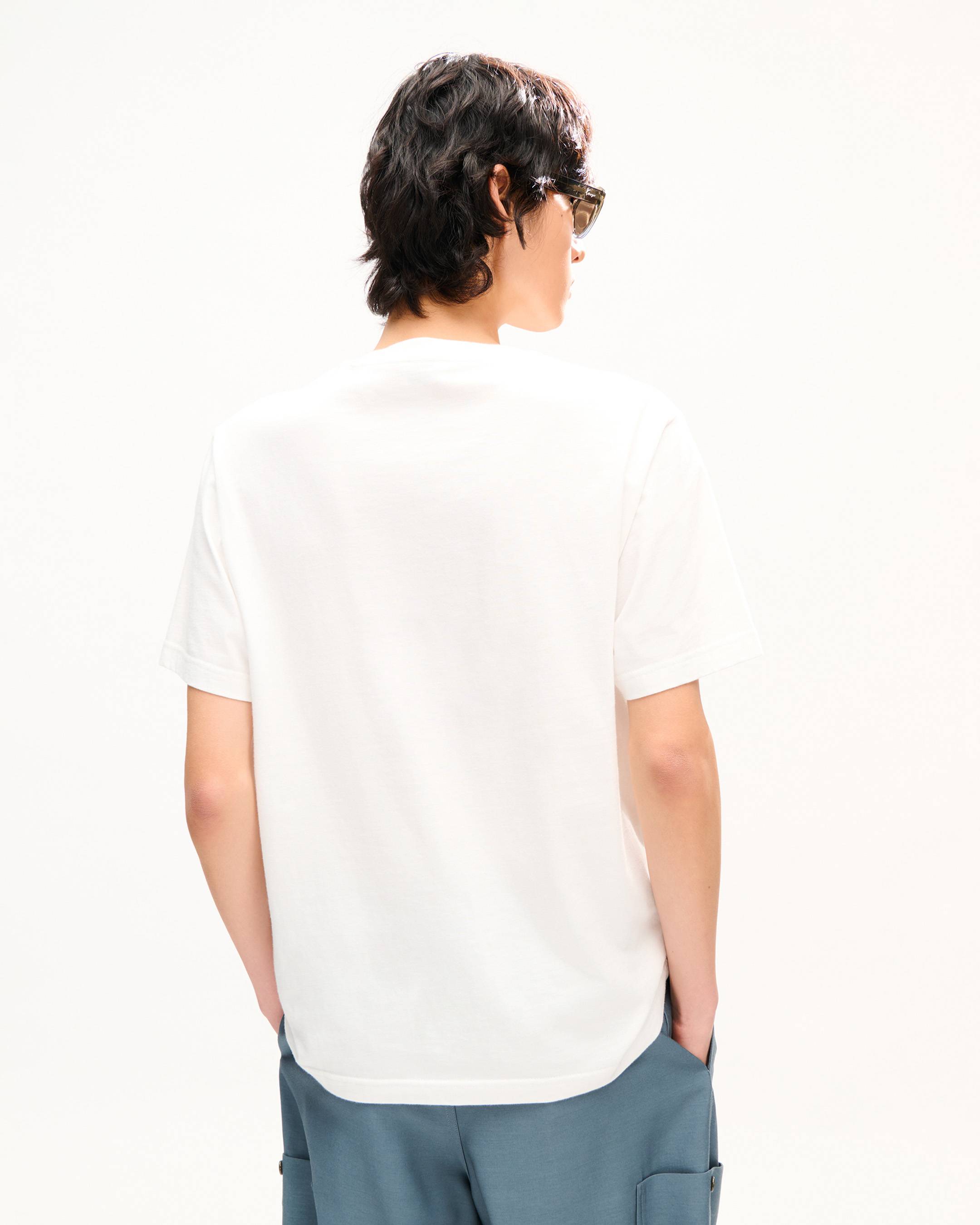 T-shirt in cotone ricamata 'KENZO Signature'