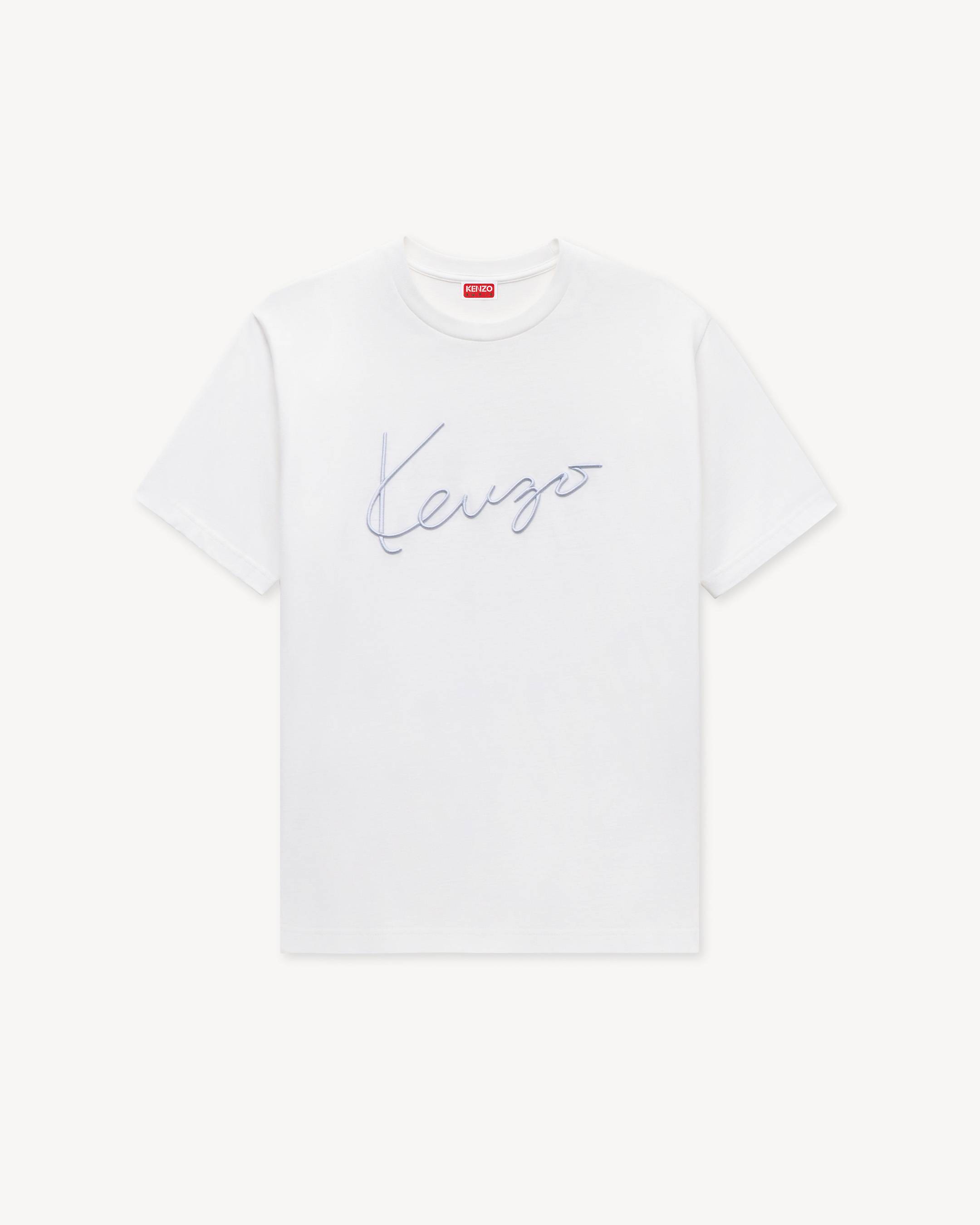 KENZO Signature' embroidered T-shirt in cotton | Men's | KENZO