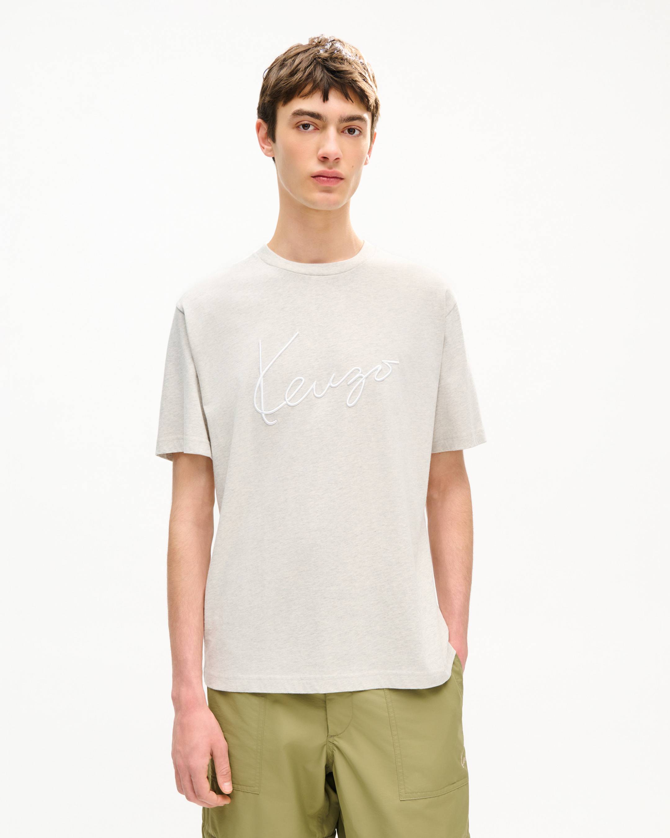 T-shirt brod&eacute; 'KENZO Signature' en coton