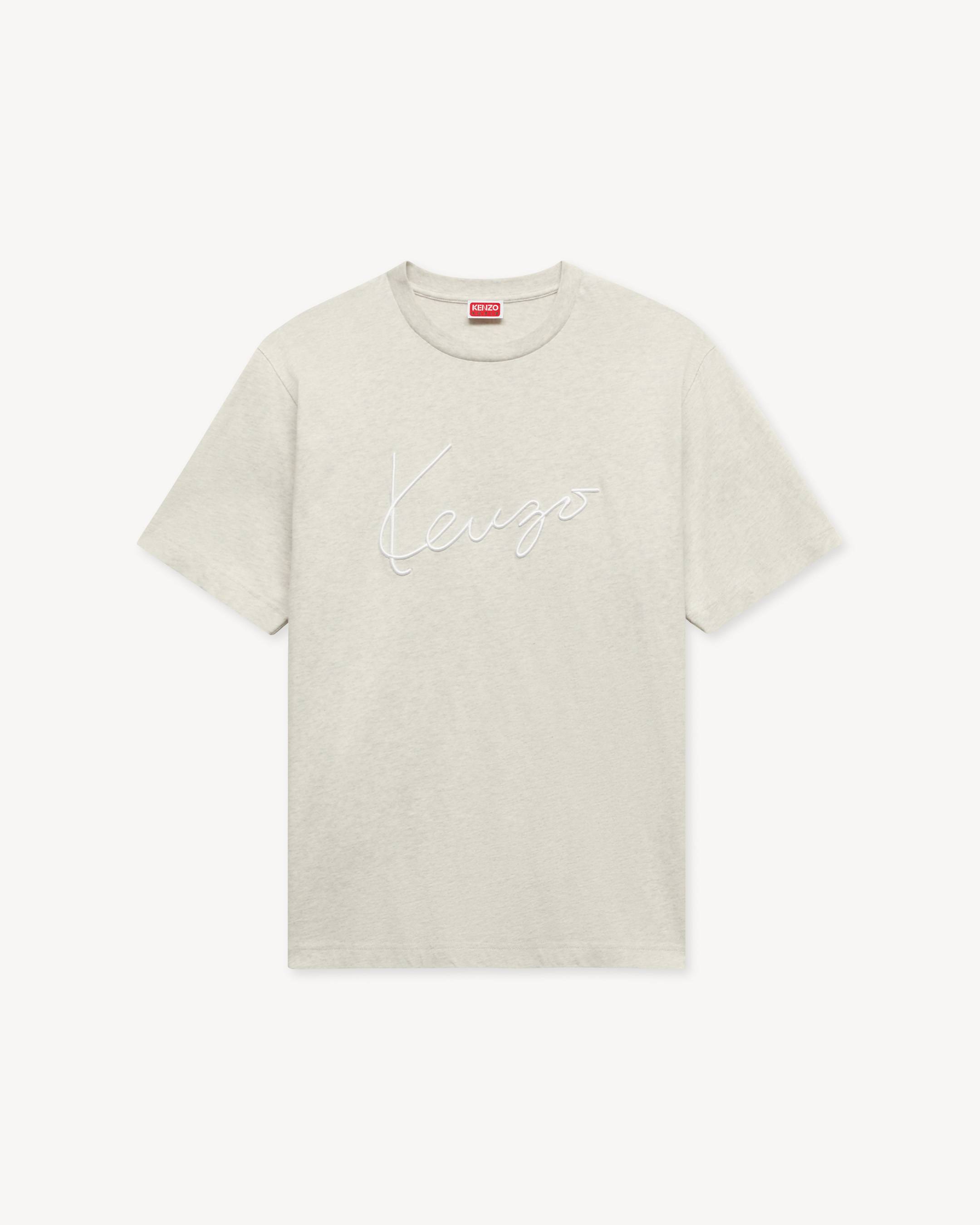 T-shirt brod&eacute; 'KENZO Signature' en coton