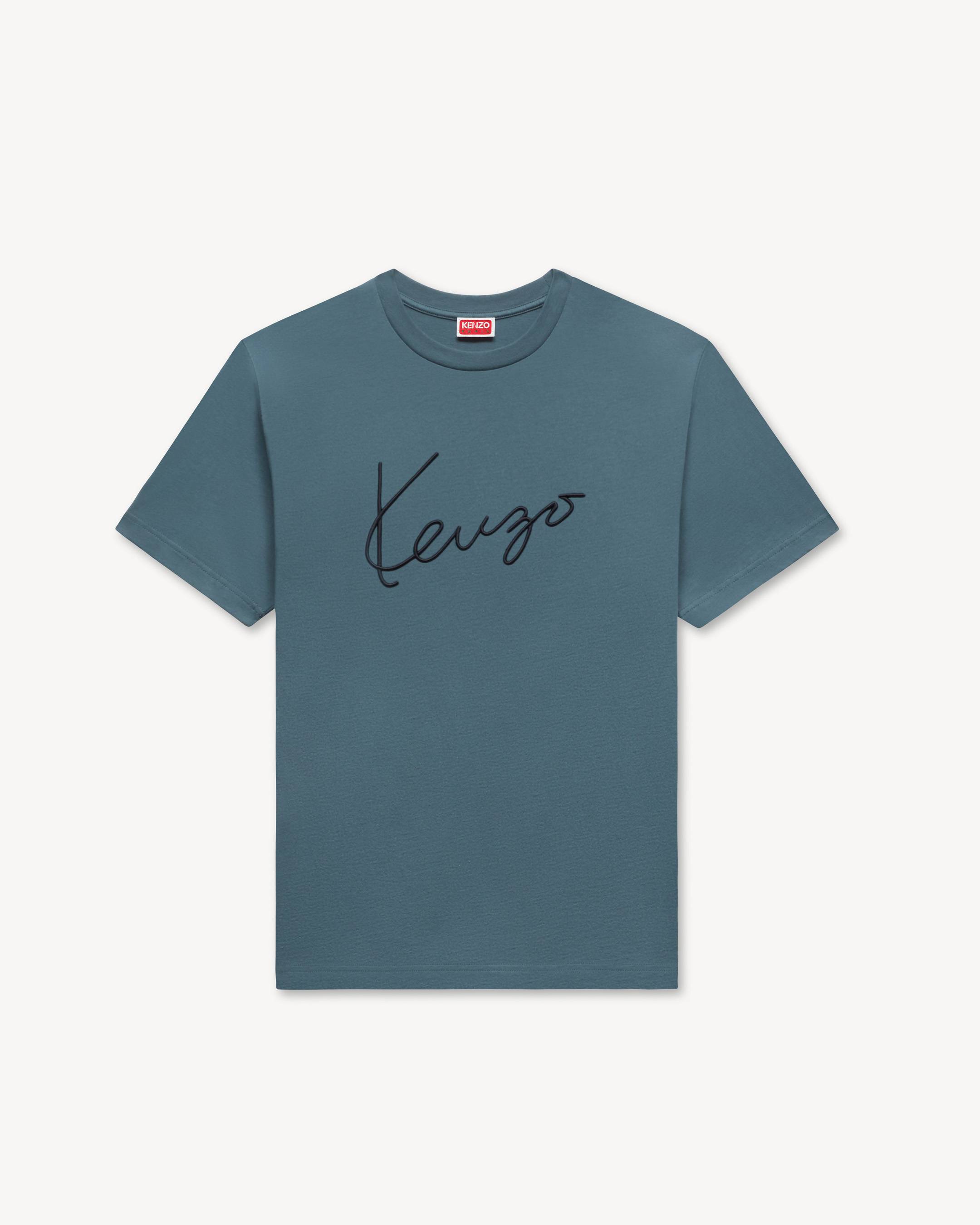 T-shirt brod&eacute; 'KENZO Signature' en coton