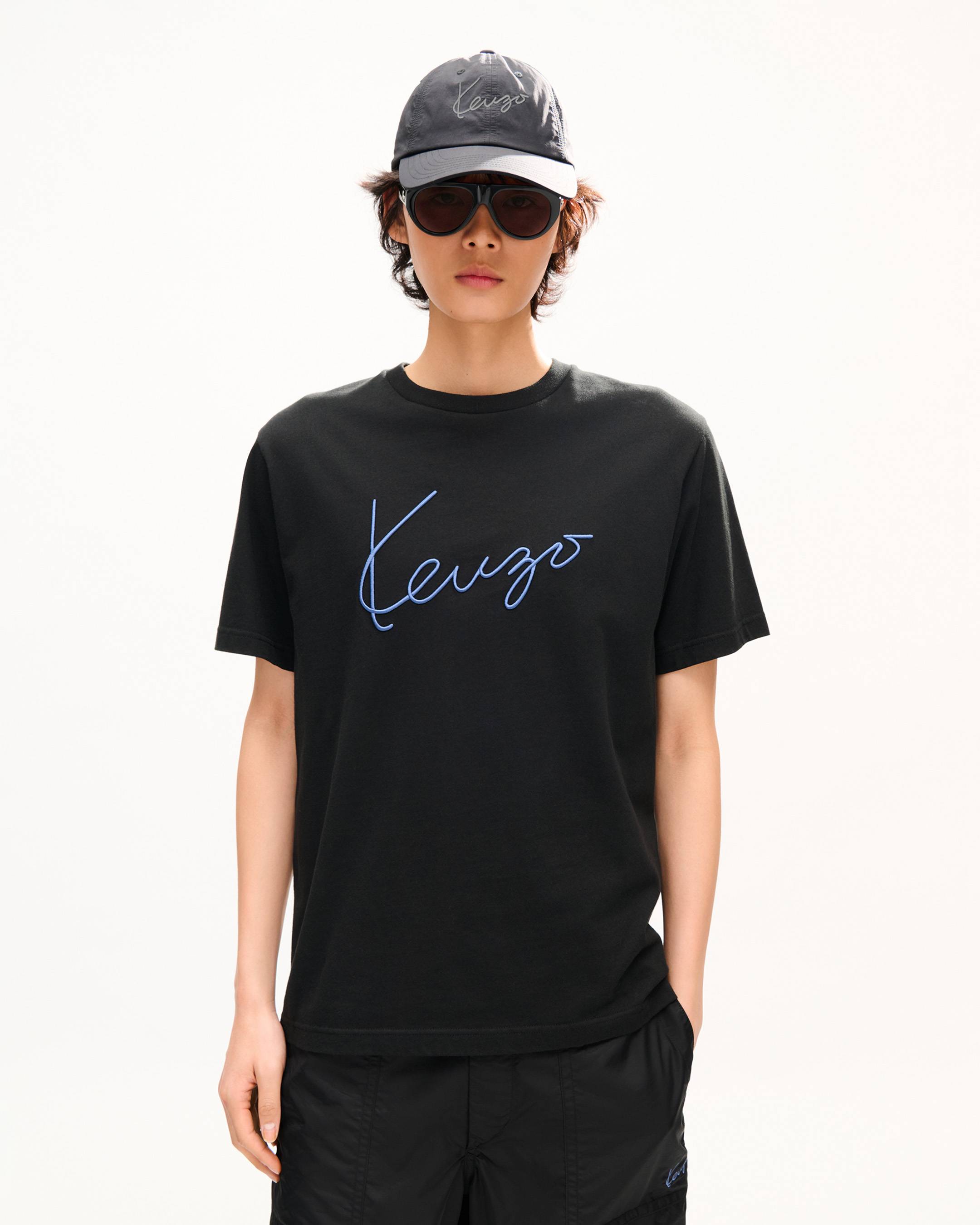 'KENZO Signature' embroidered T-shirt in cotton