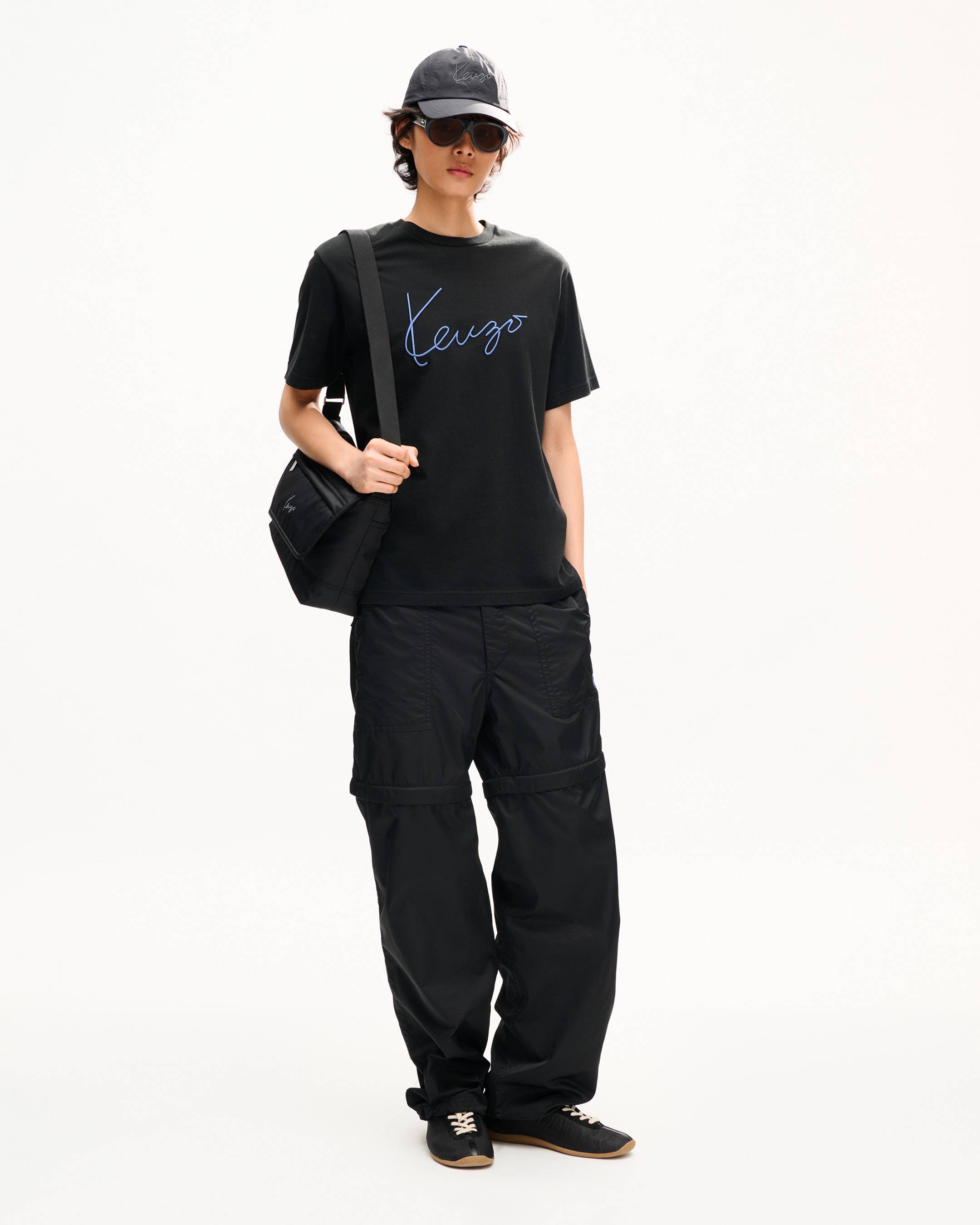 T-shirt brod&eacute; 'KENZO Signature' en coton