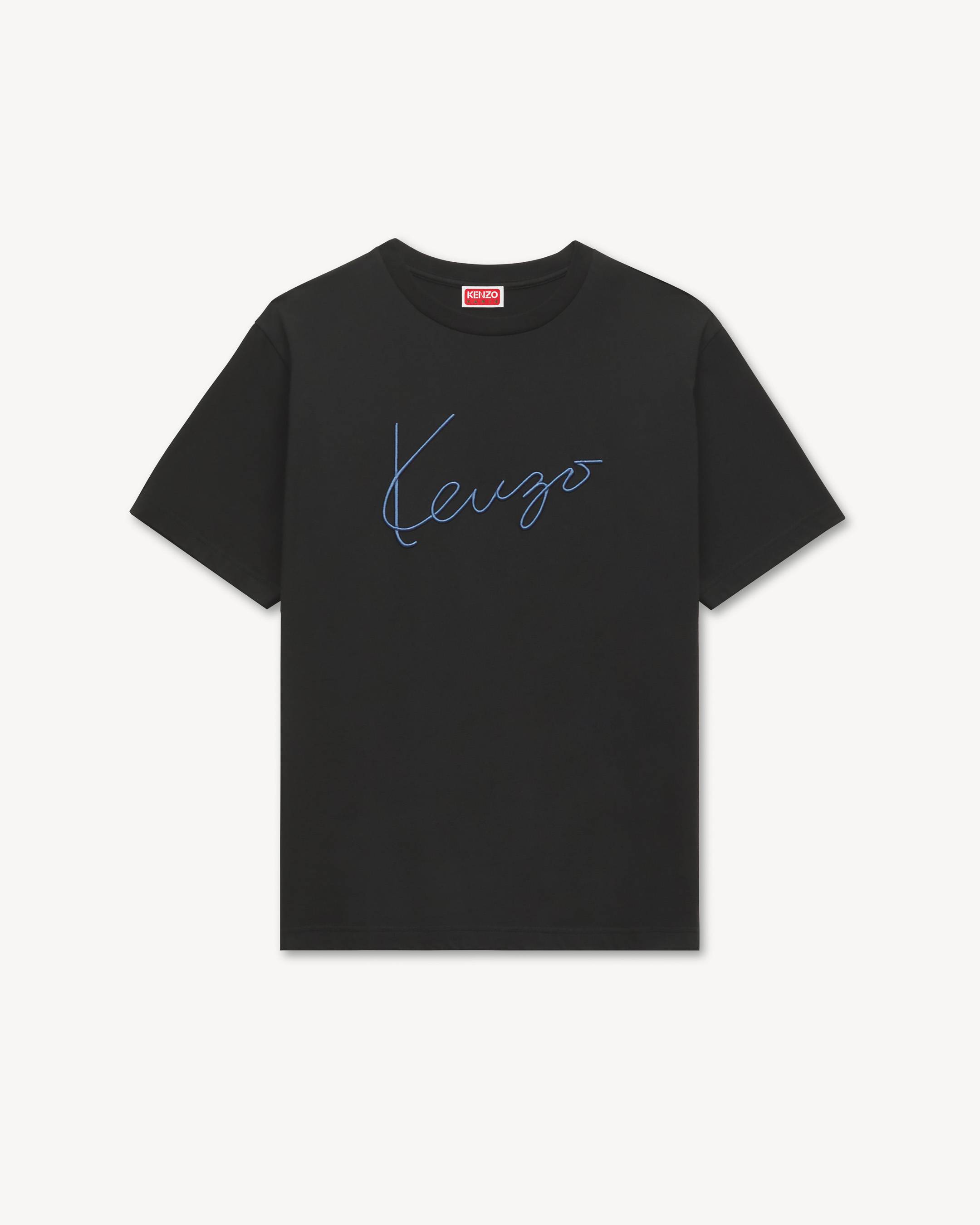T-shirt brod&eacute; 'KENZO Signature' en coton