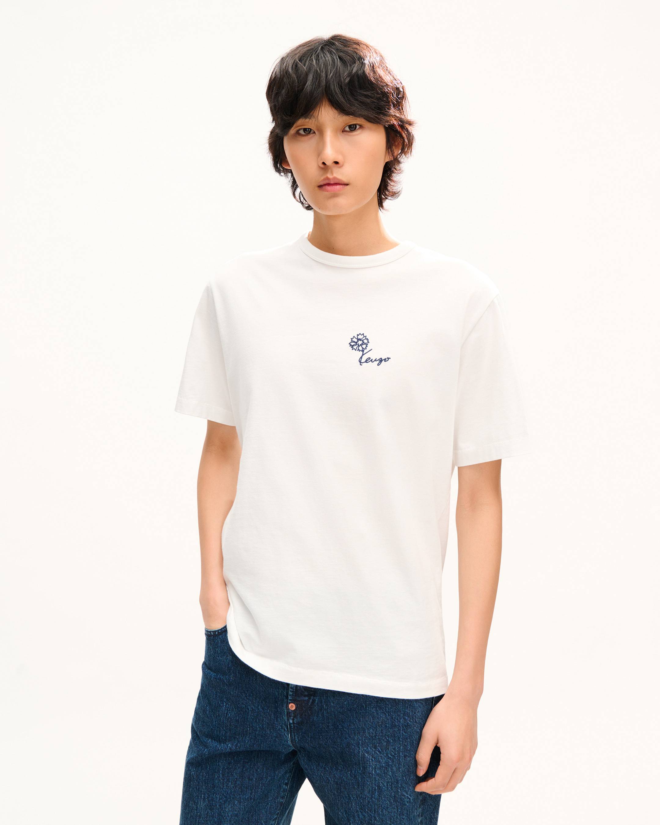 'KENZO Tulip' embroidered T-shirt in cotton
