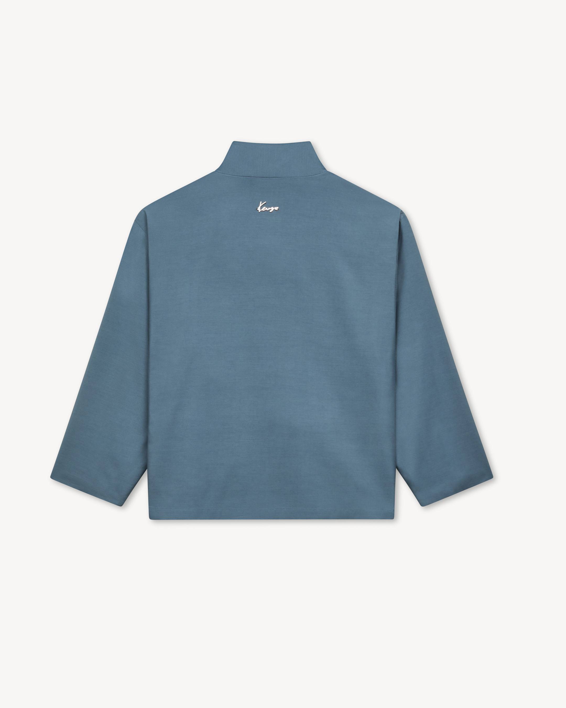 Veste kimono en viscose de laine recycl&eacute;e