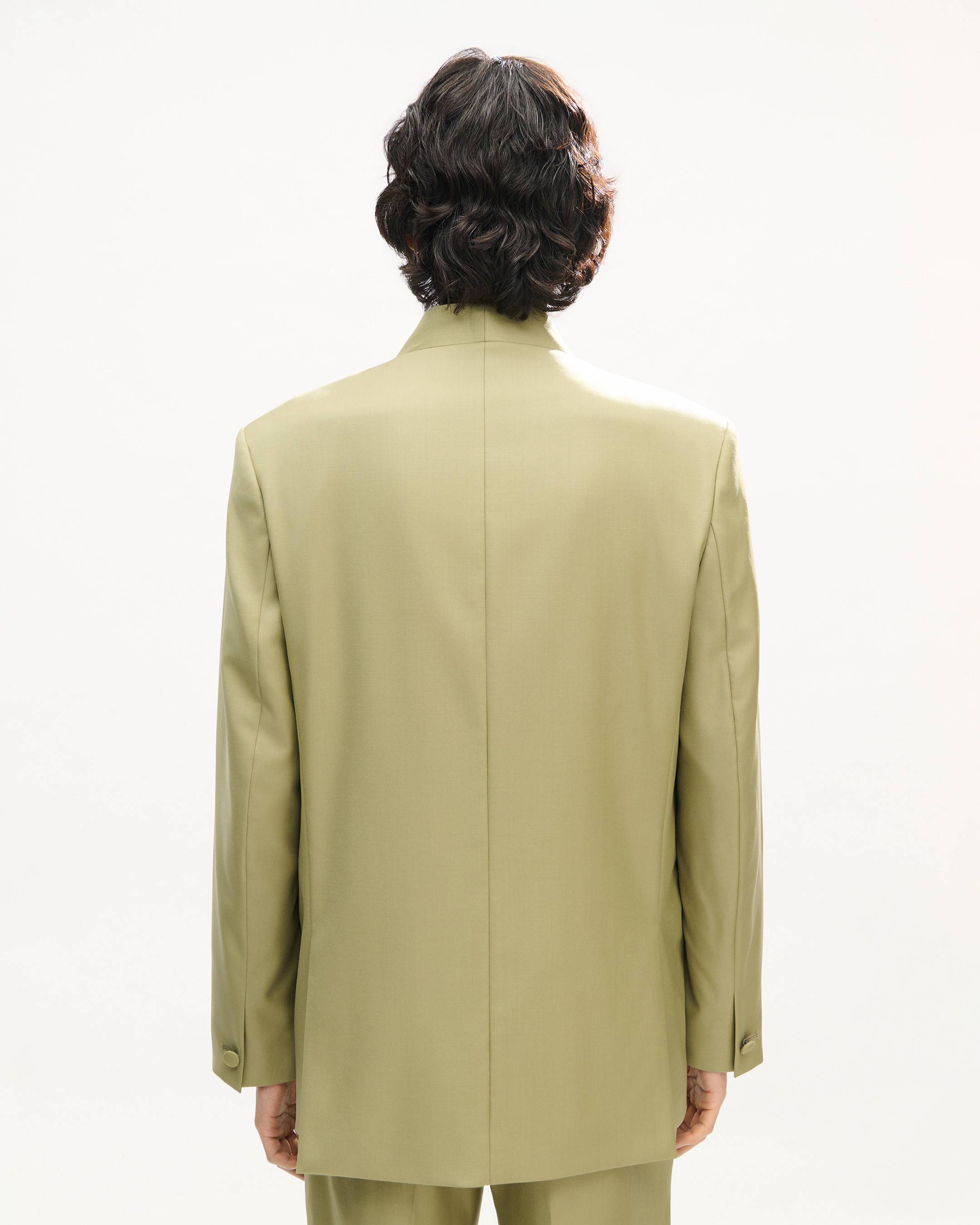 Veste de costume kimono double boutonnage en laine vierge