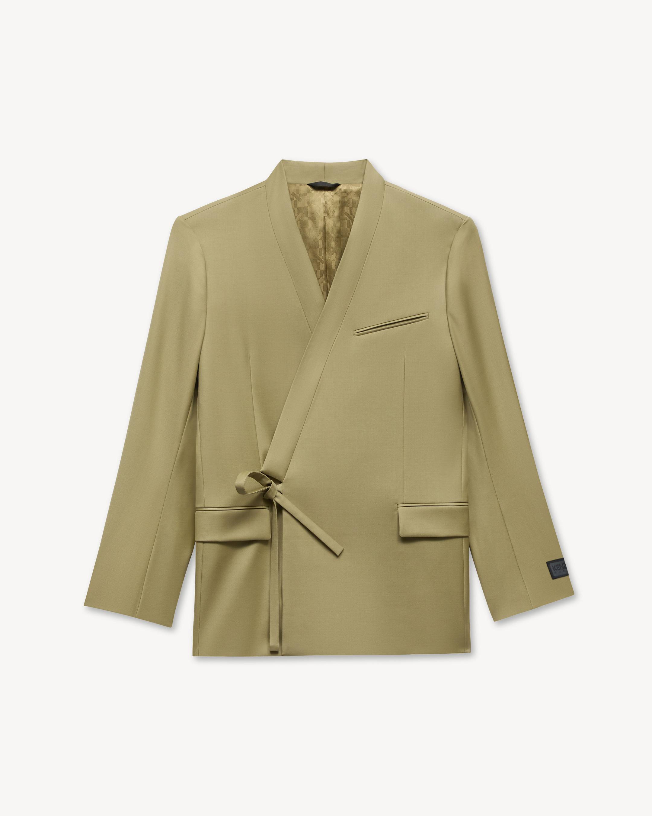 Double breasted kimono tailored jacket in virgin wool | Men's | KENZO