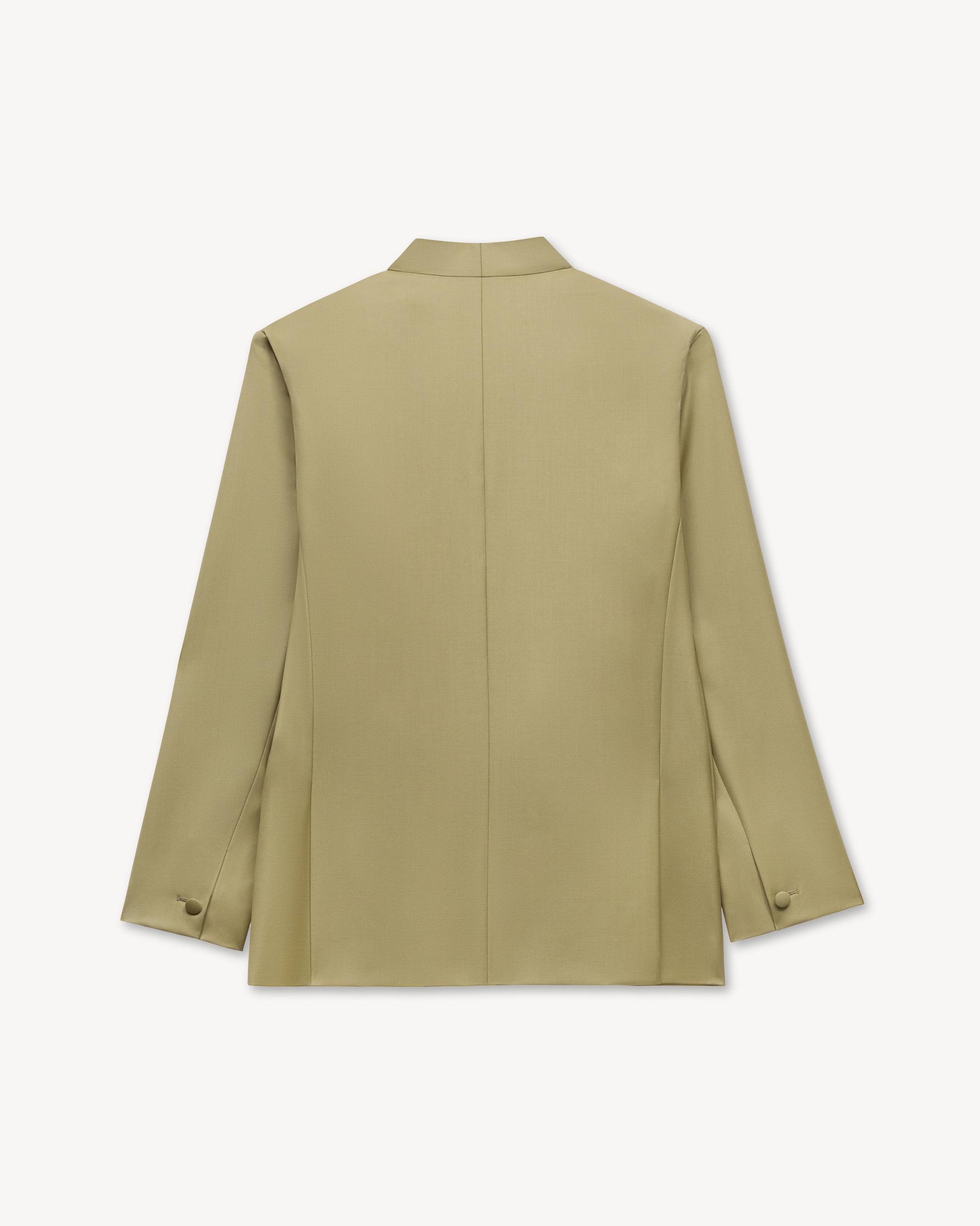 Veste de costume kimono double boutonnage en laine vierge