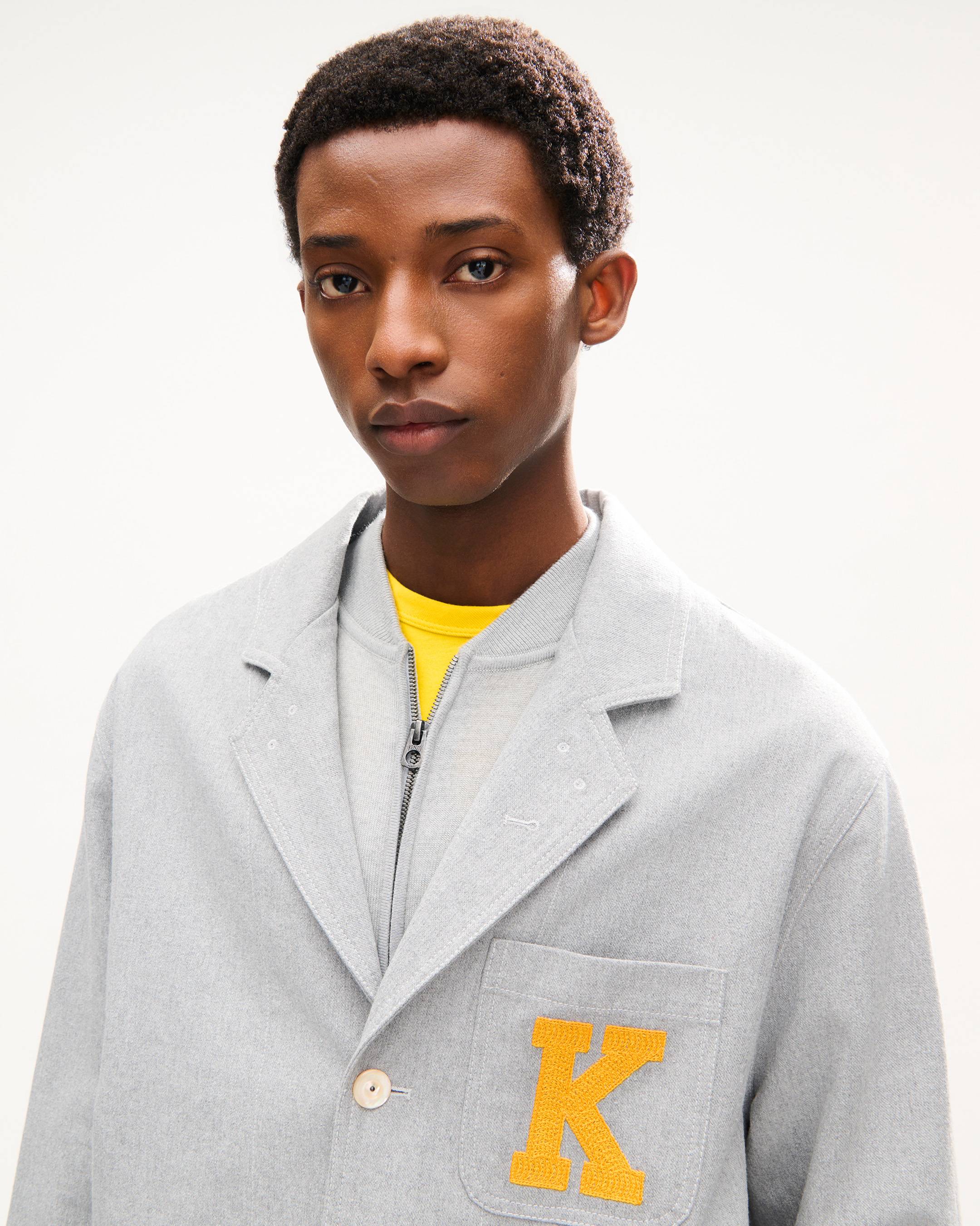 'KENZO Varsity' embroidered workwear jacket in mixed cotton