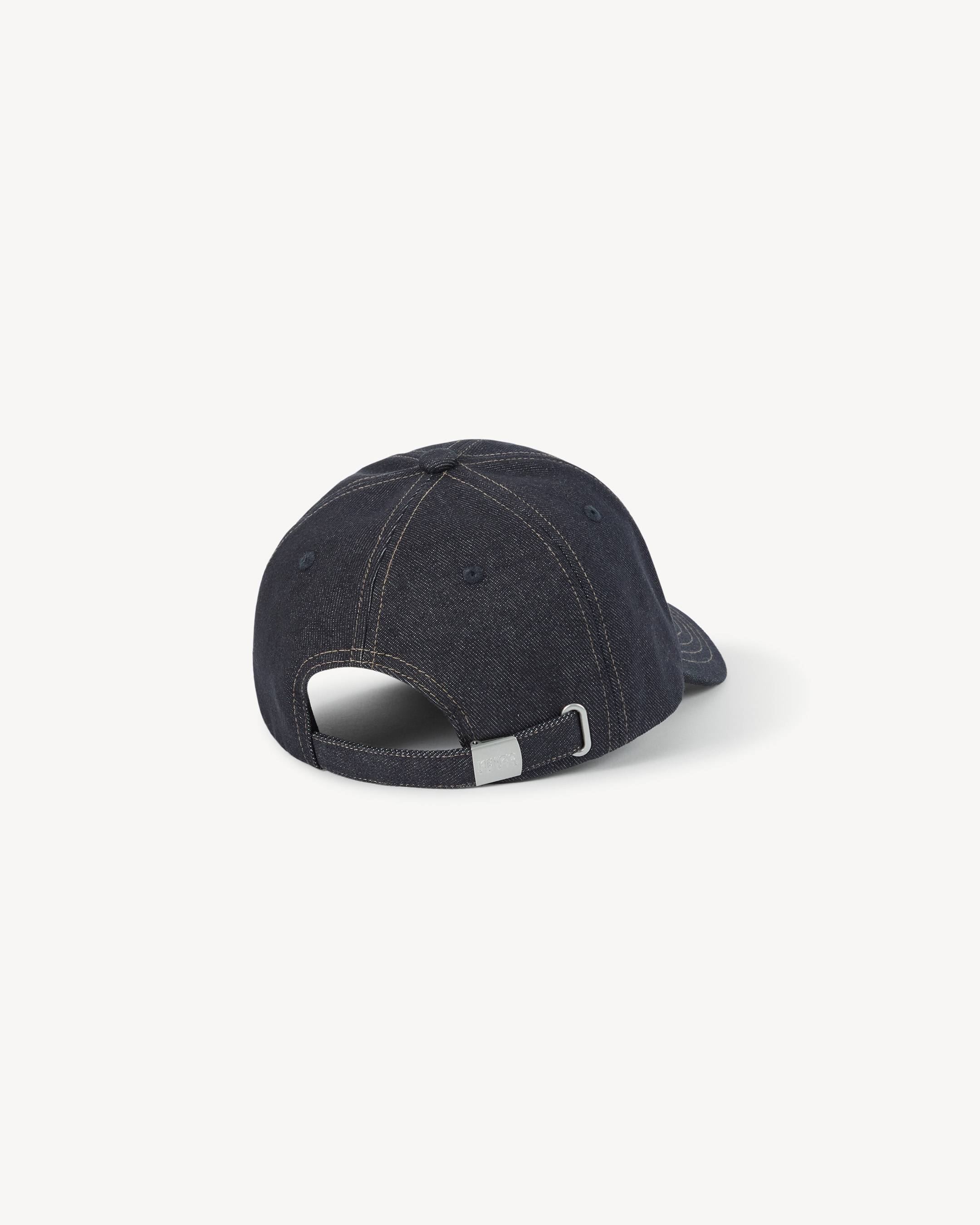 Casquette brod&eacute;e 'KENZO Tulip' en serg&eacute; fa&ccedil;on denim