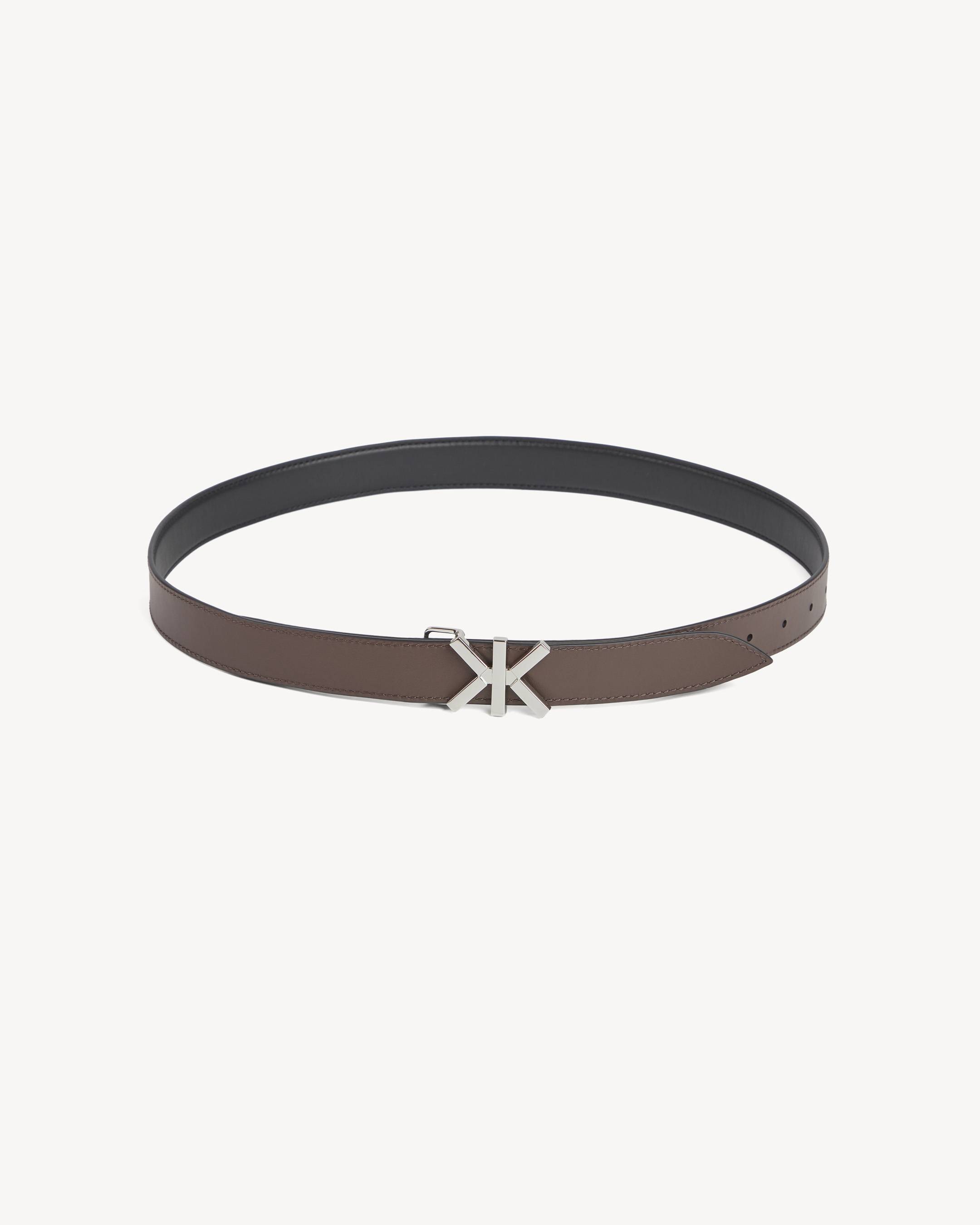 'KENZO Double K' reversible belt in leather