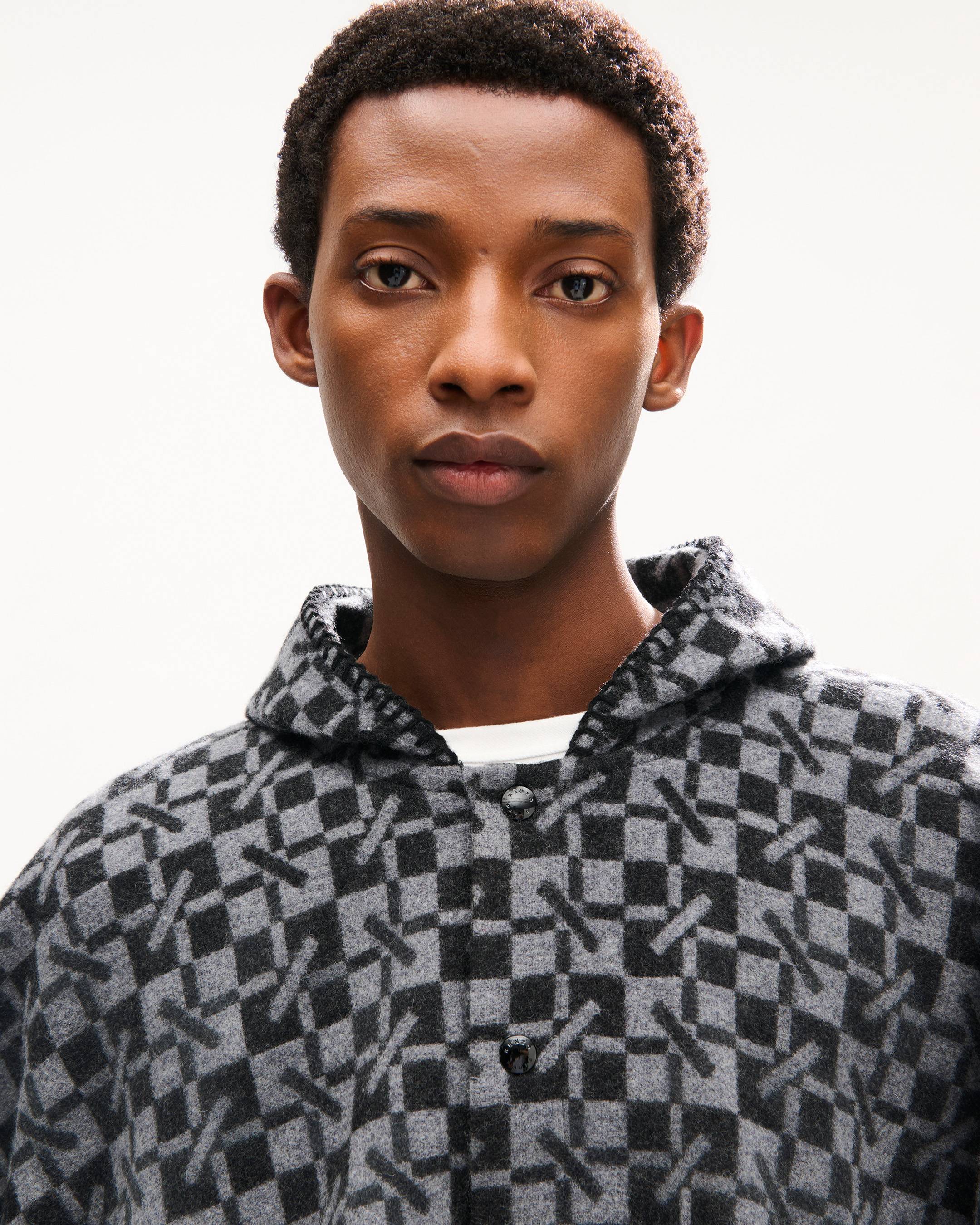 Poncho 'Kenzogram' en laine
