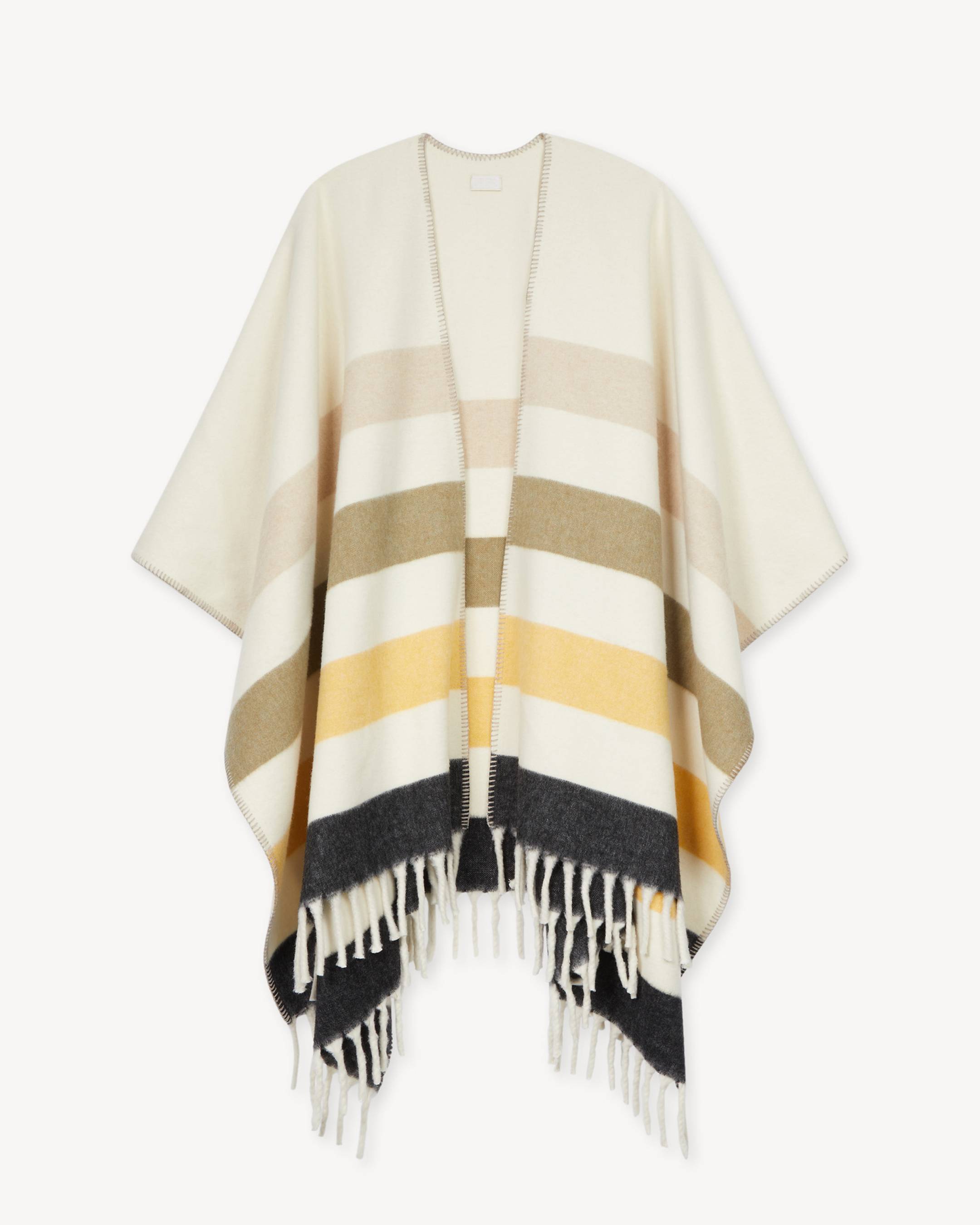 Poncho 'KENZO Stripes' en laine