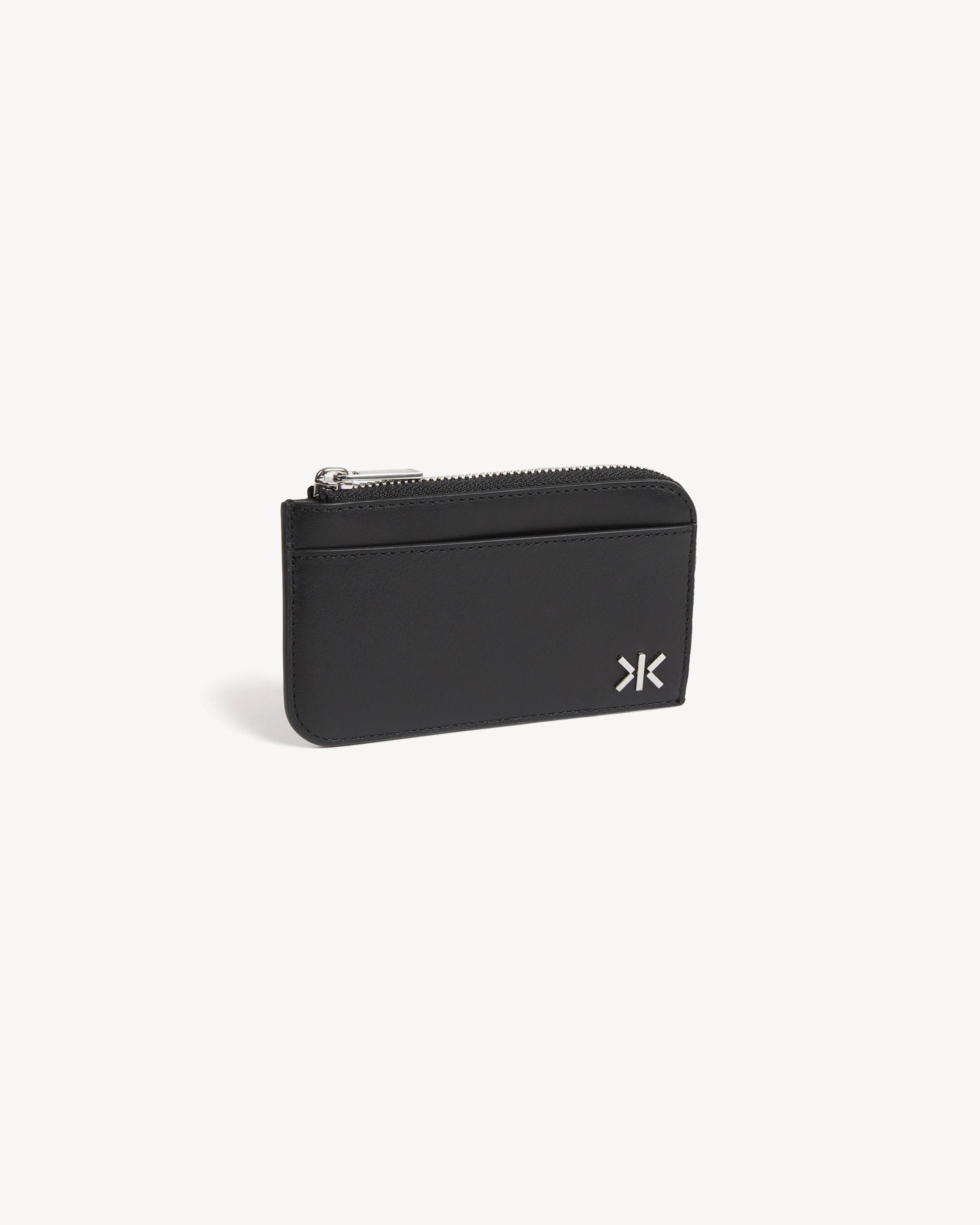 'KENZO Double K' ジップ カードホルダー イン レザー