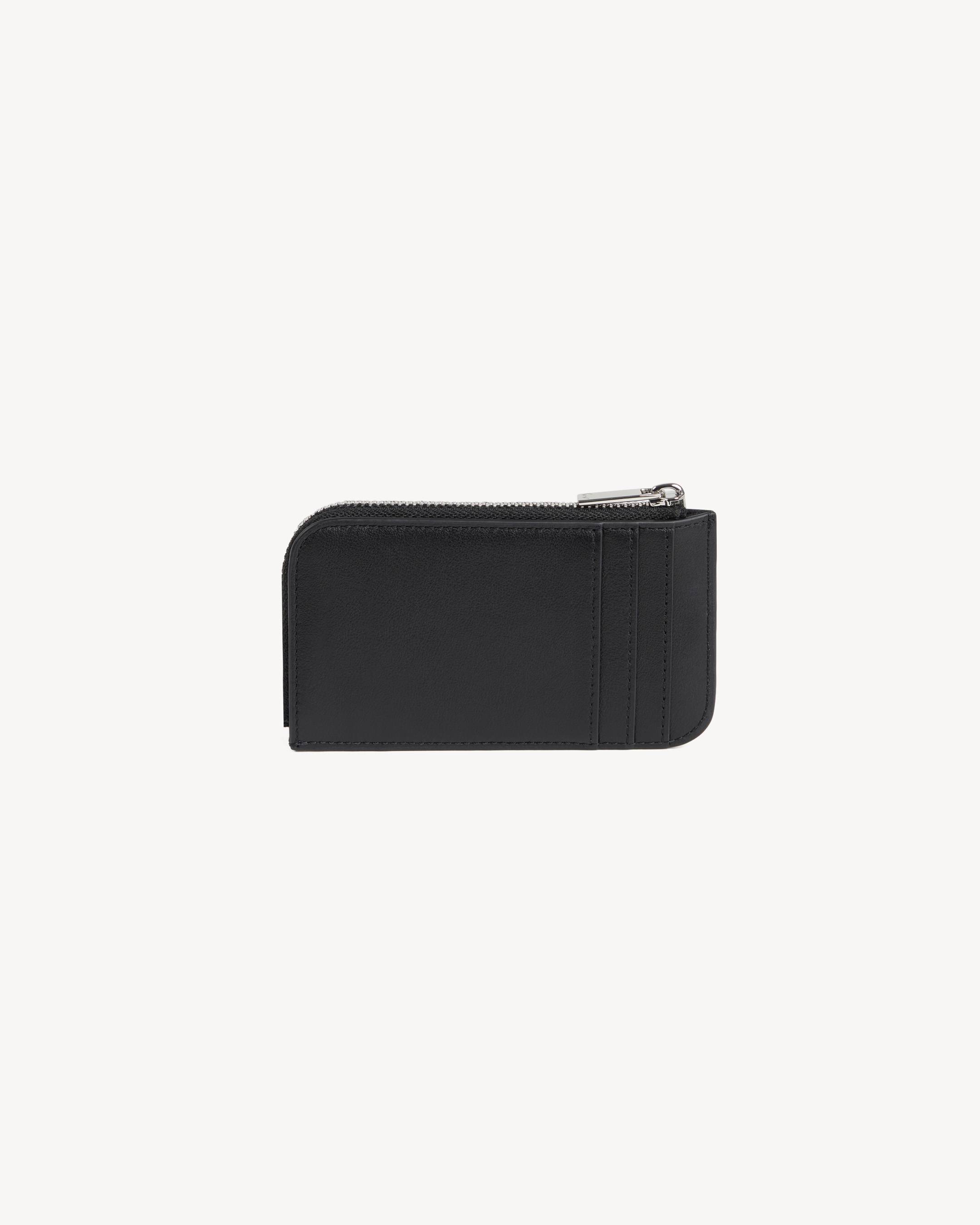 'KENZO Double K' ジップ カードホルダー イン レザー