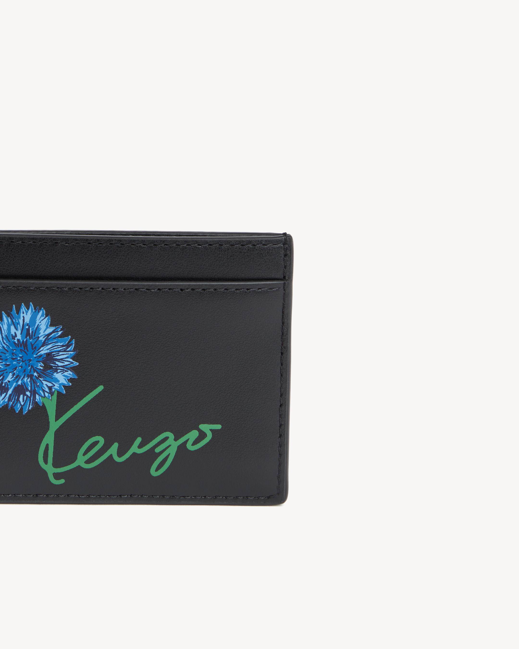 'KENZO Tulip' card holder in leather