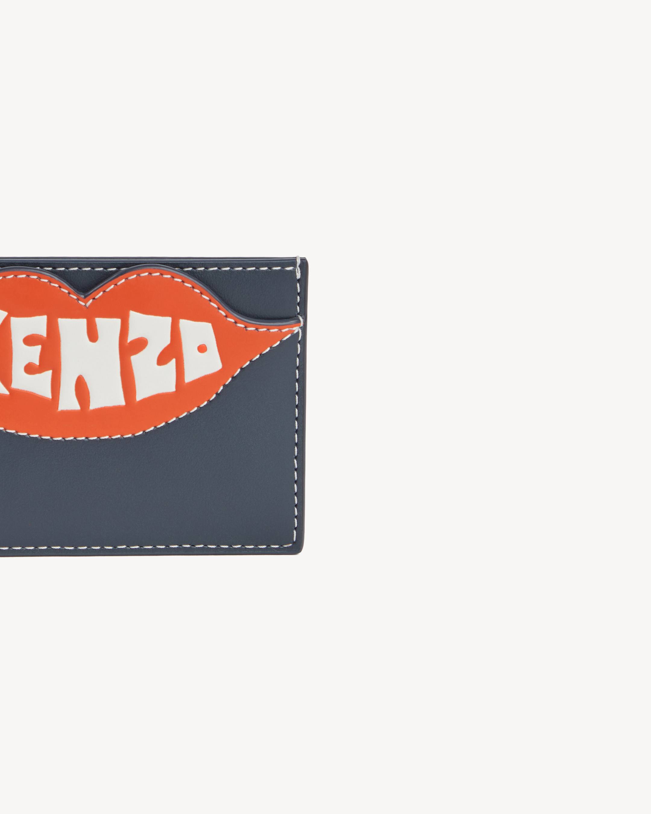 'KENZO Loves' card holder in leather