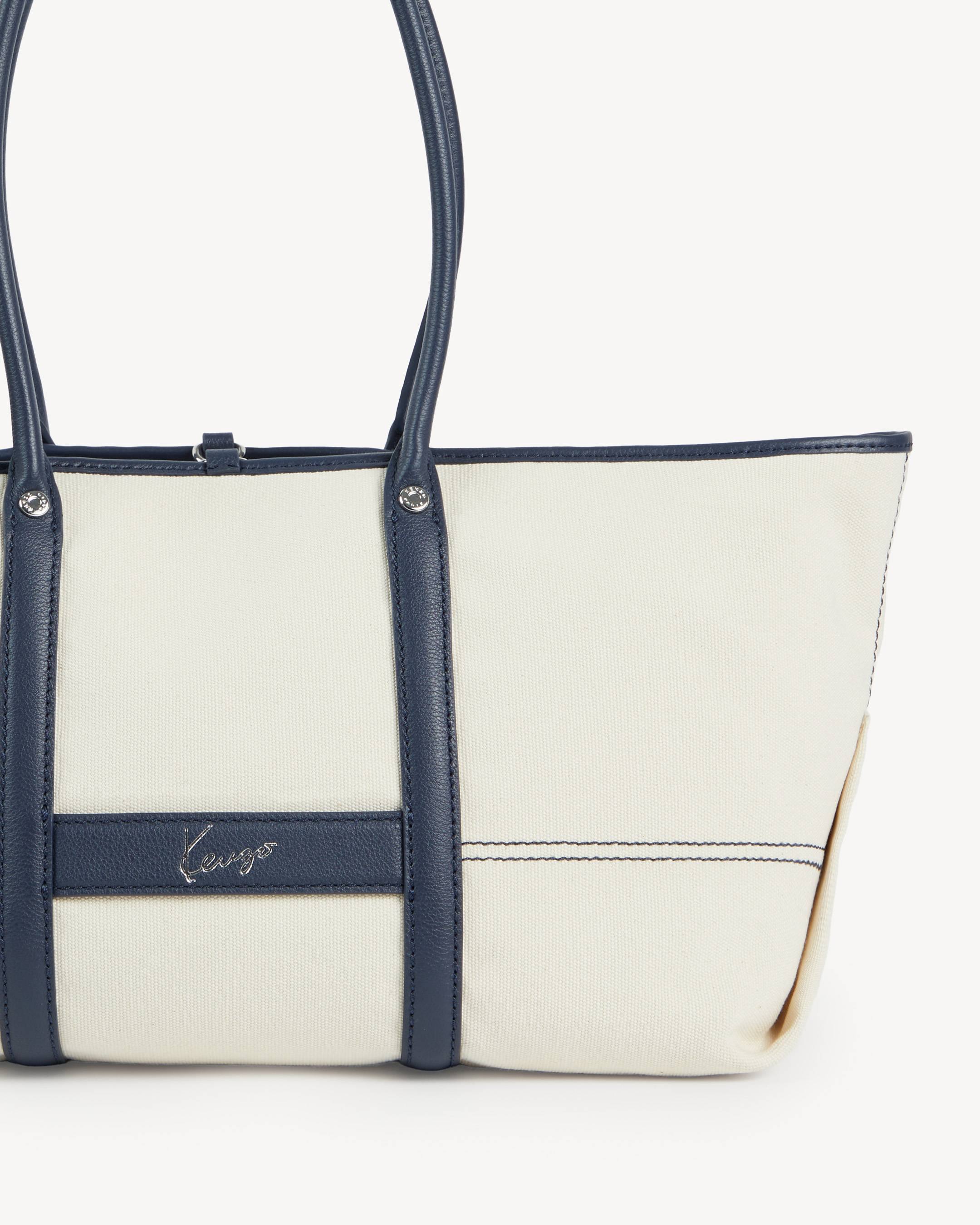 'KENZO Utility' reversible shoulder bag in canvas and leather