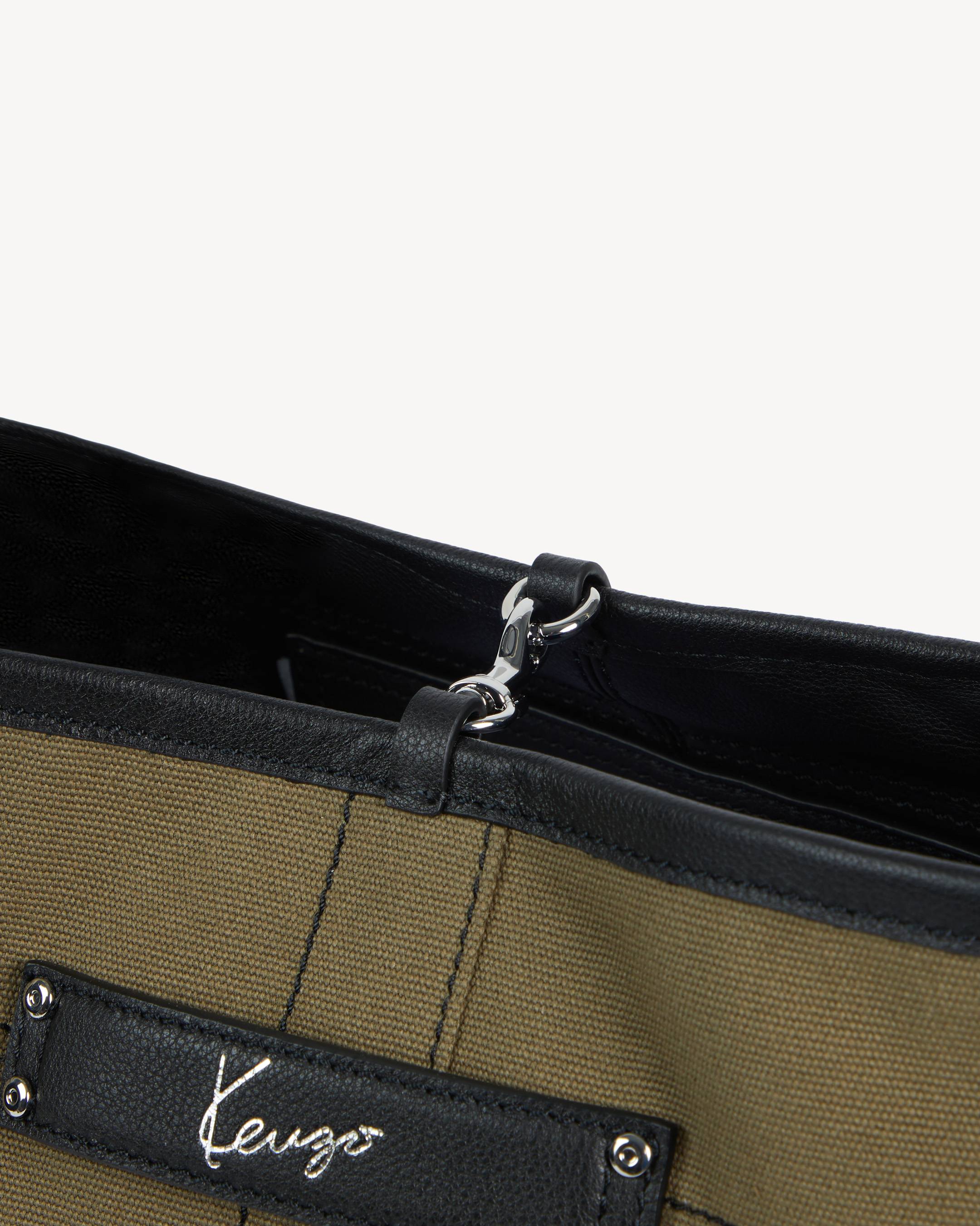 'KENZO Utility' reversible bucket bag in canvas and leather