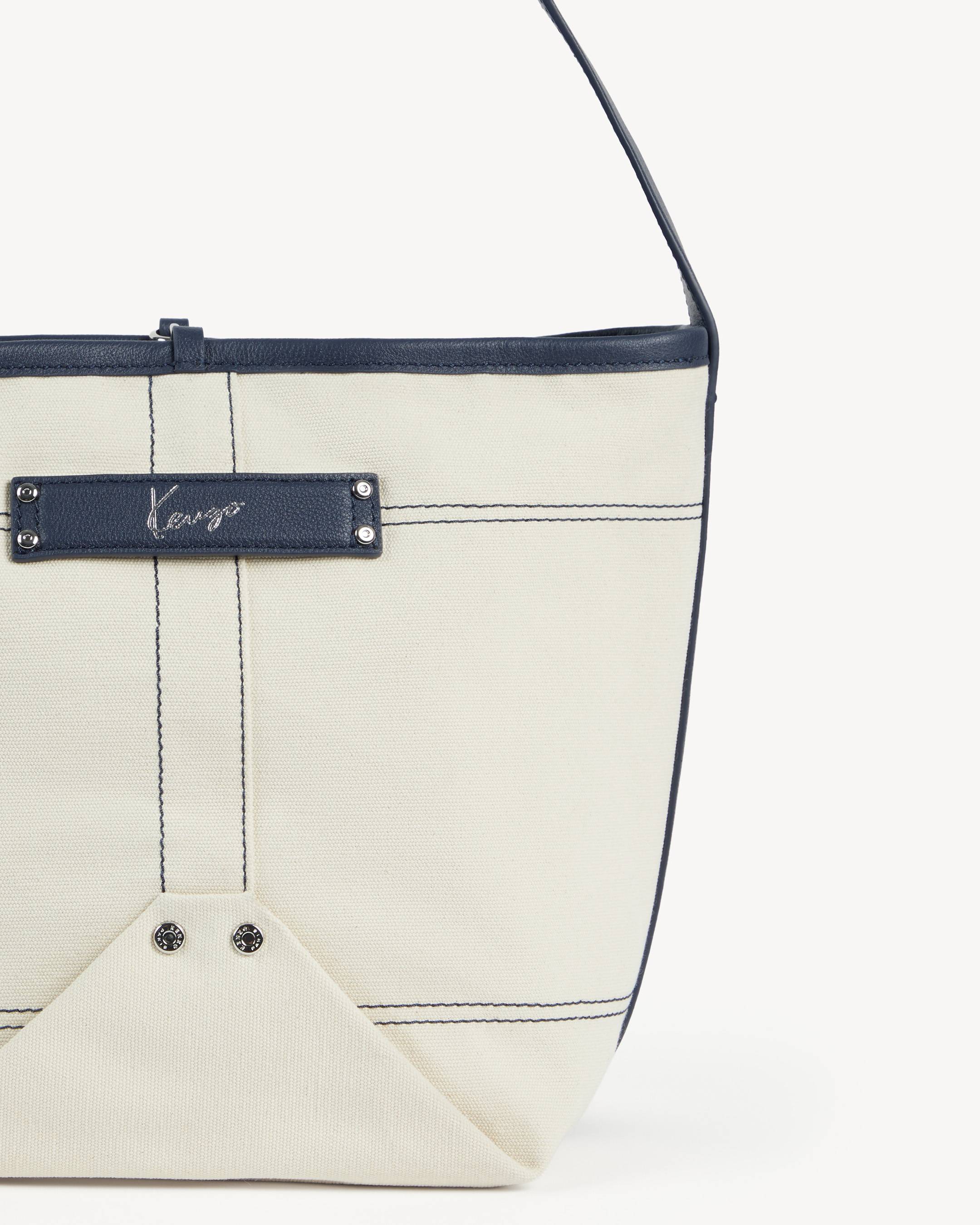'KENZO Utility' reversible bucket bag in canvas and leather