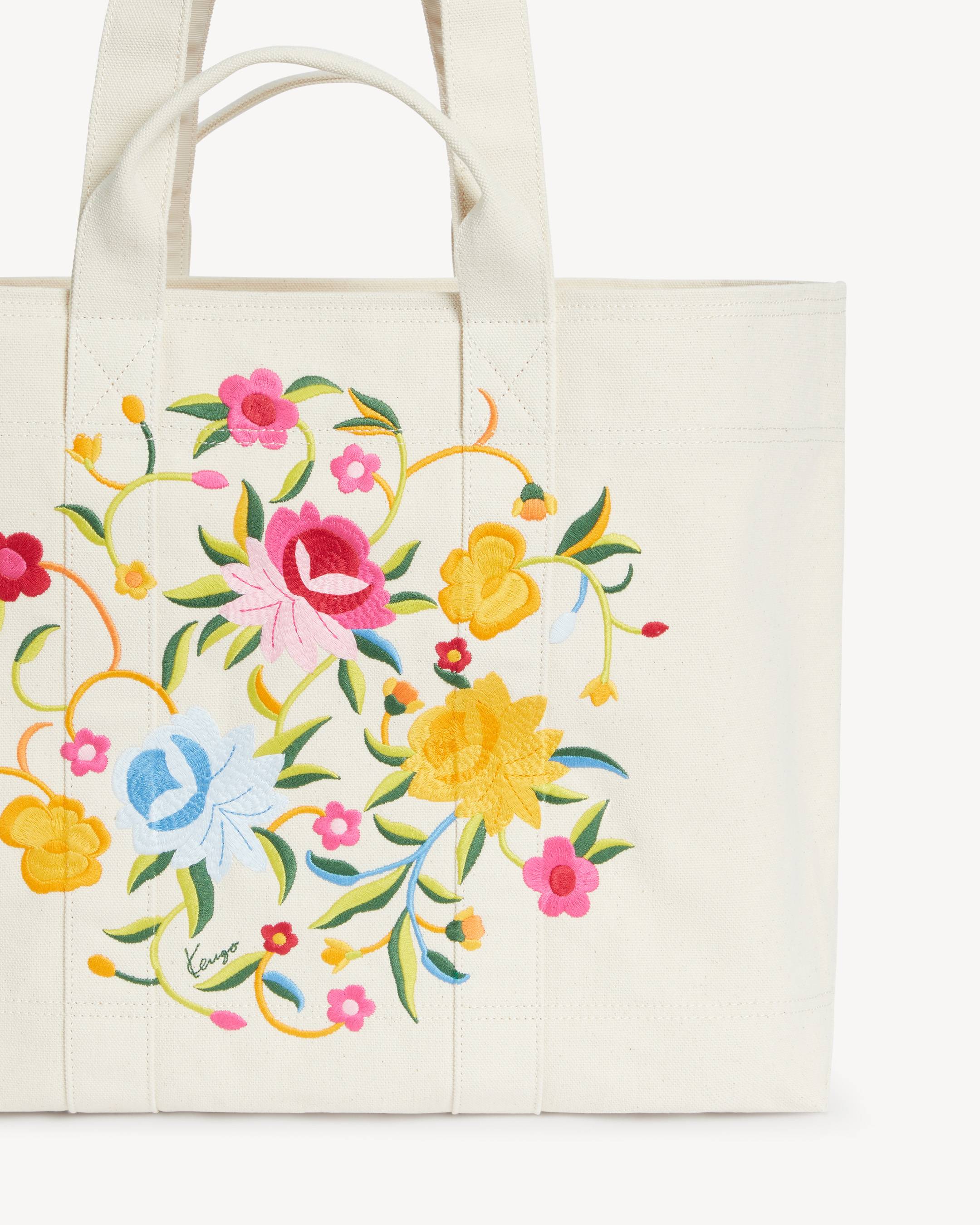 'KENZO Wildflower' large tote bag in canvas