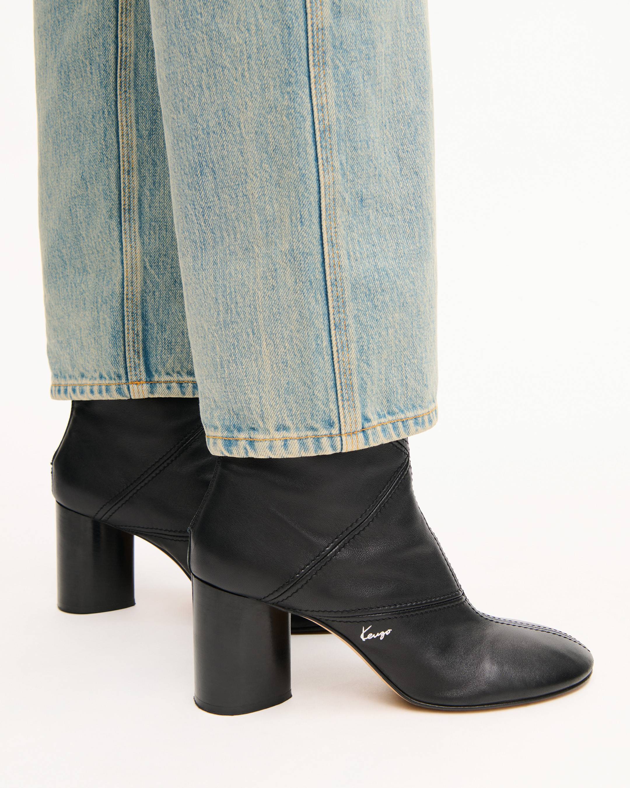 Stivali in pelle con tacco 'KENZO Kite'