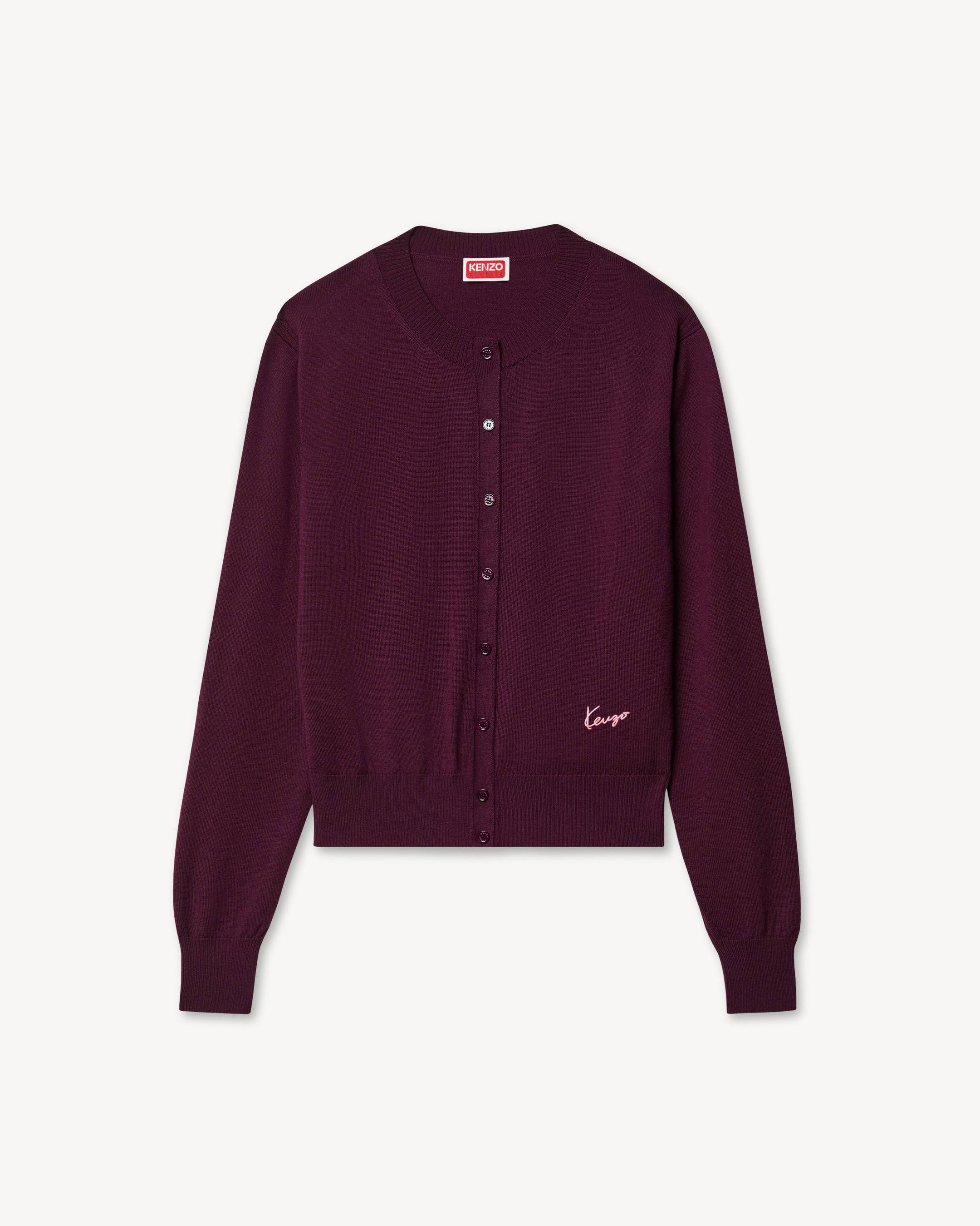 'KENZO Signature' cardigan in merino wool