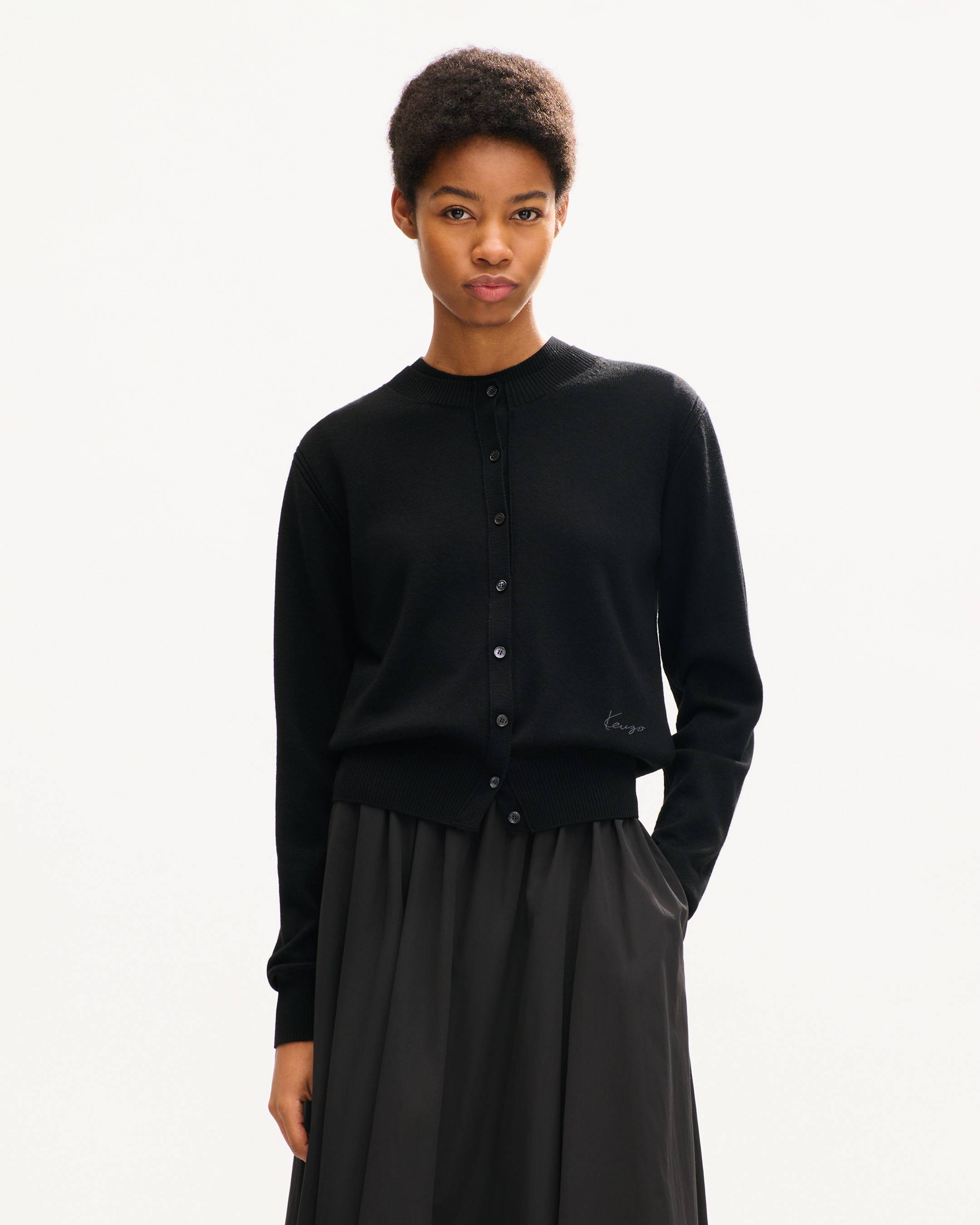 Cardigan 'KENZO Signature' en laine m&eacute;rinos