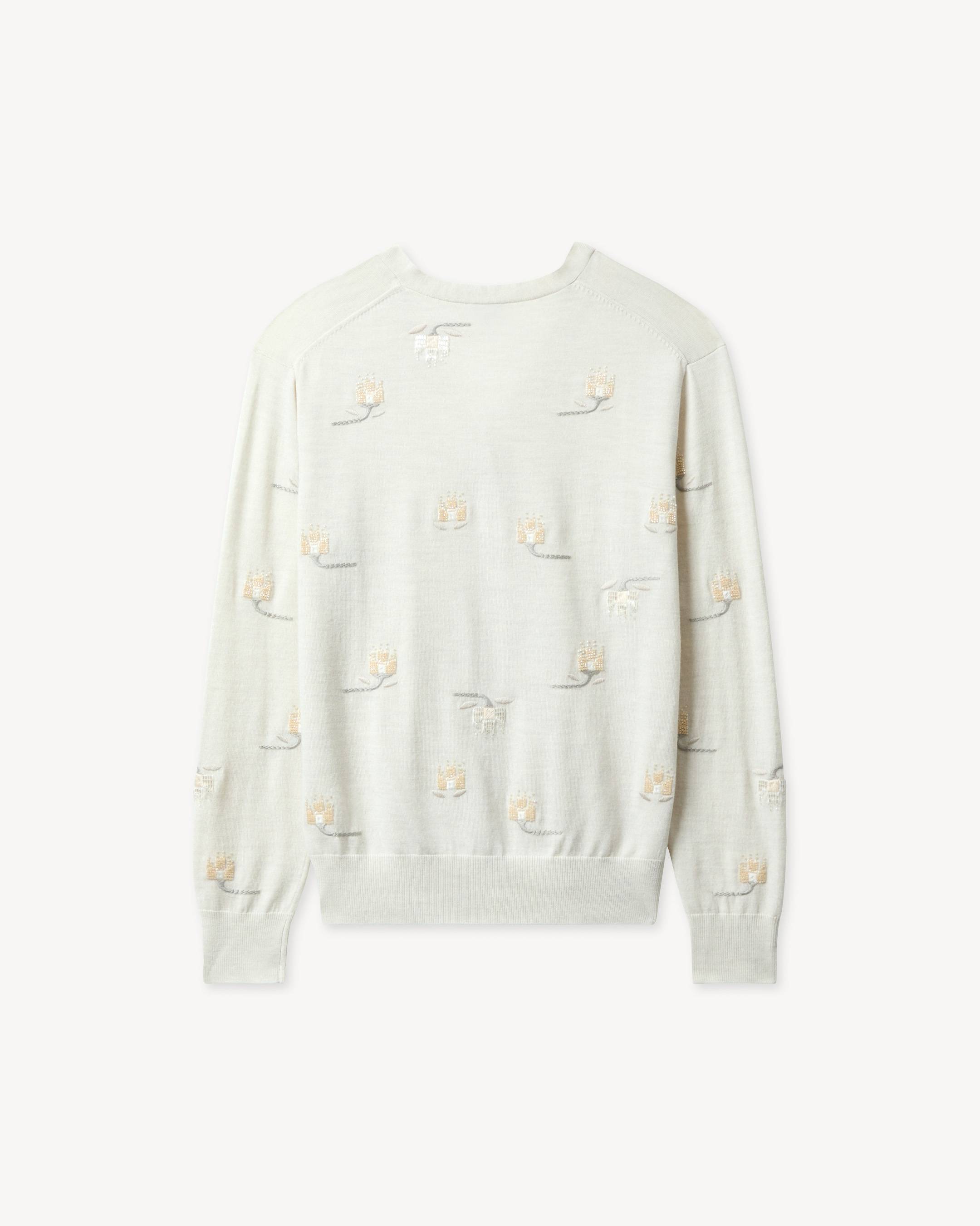 Cardigan 'KENZO Ikat Flower' en laine m&eacute;rinos