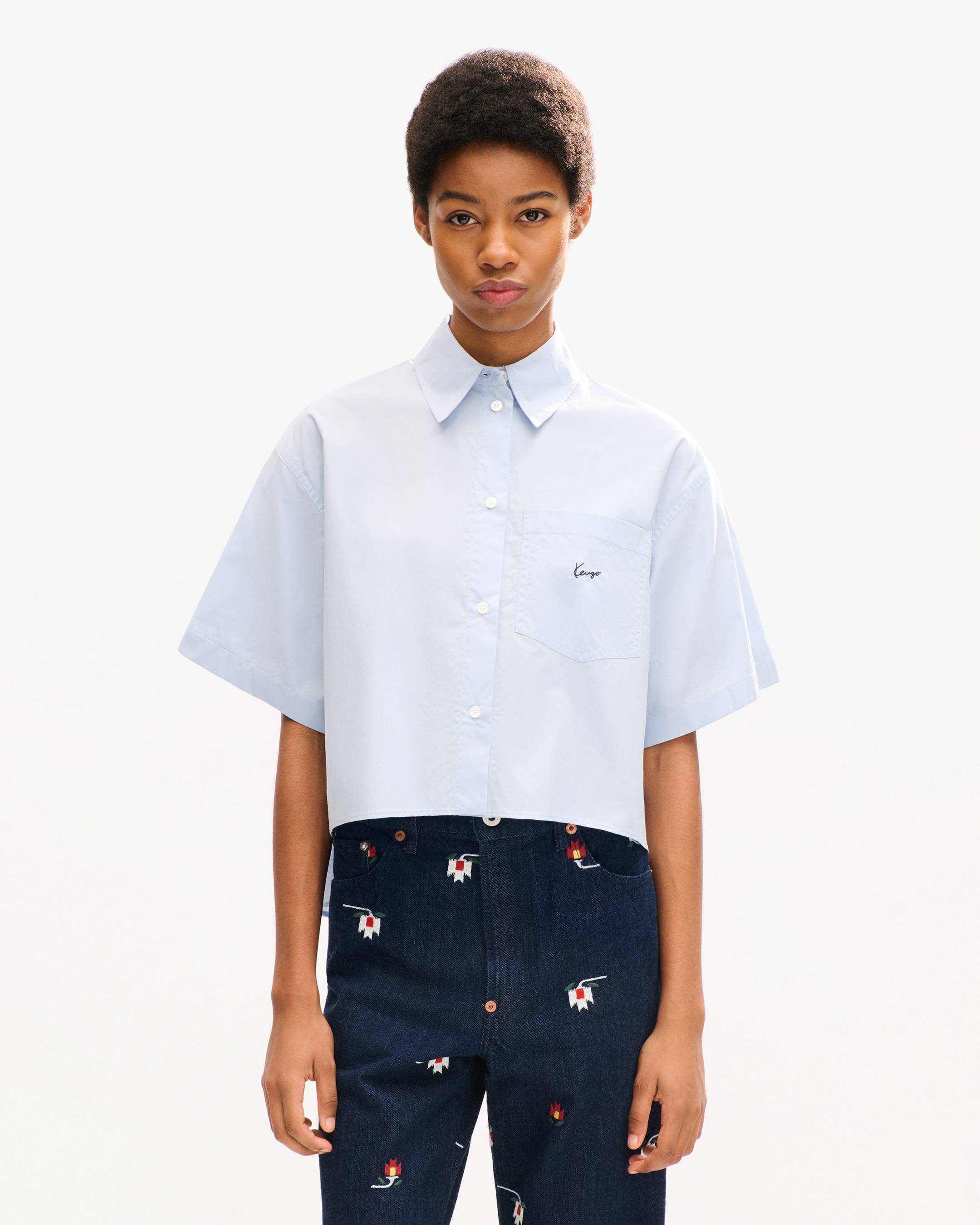 'KENZO Signature' short sleeve shirt in cotton