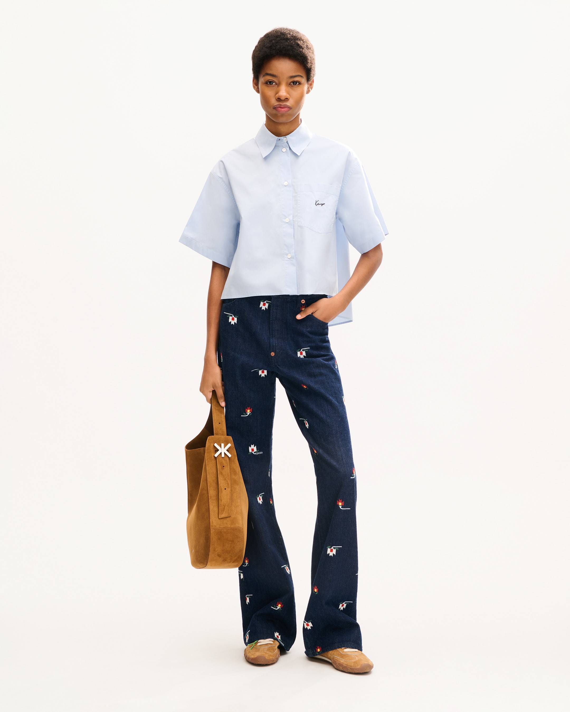 'KENZO Signature' short sleeve shirt in cotton