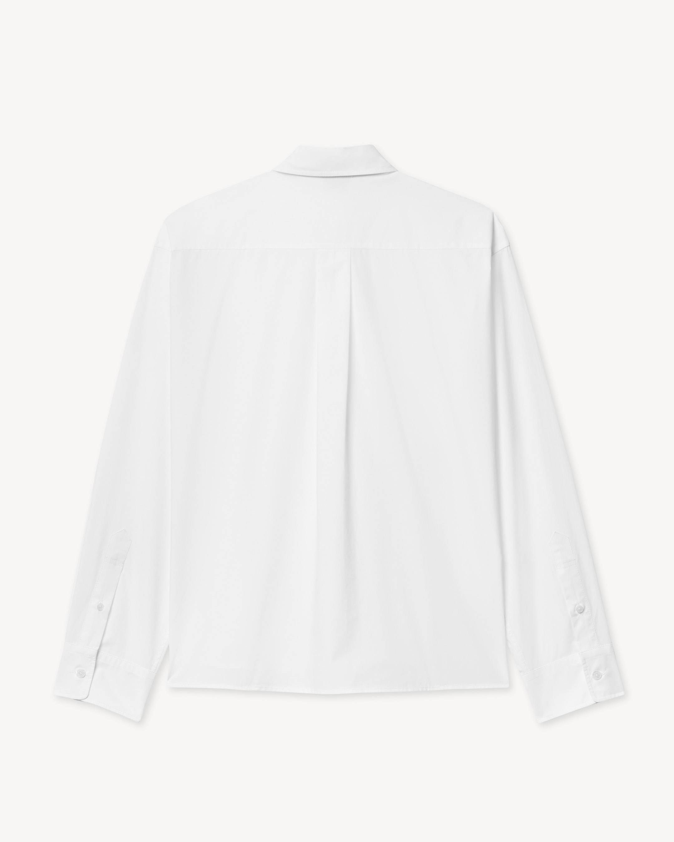 Chemise boxy &agrave; manches longues en coton