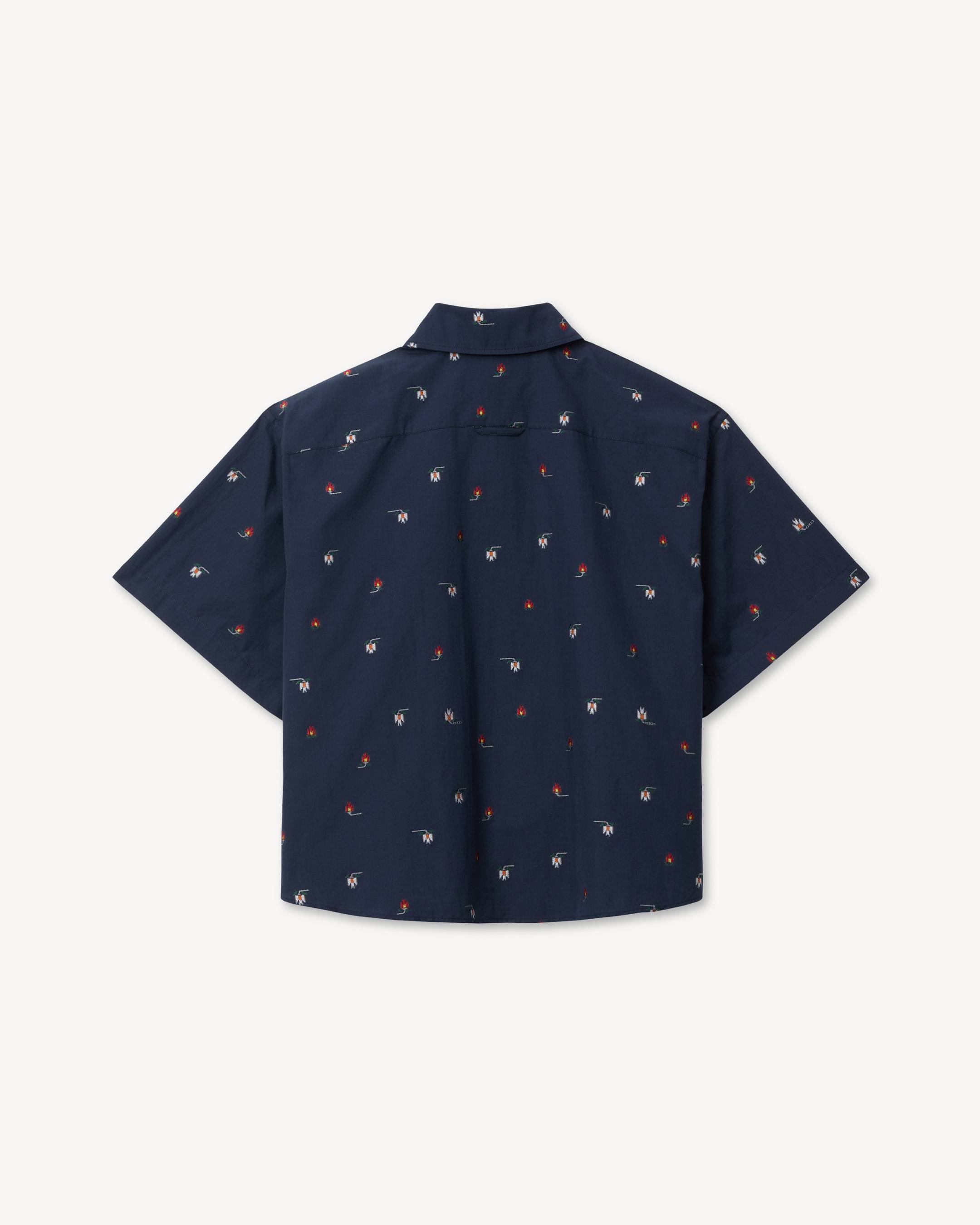 Chemise &agrave; manches courtes 'KENZO Ikat Flower' en coton