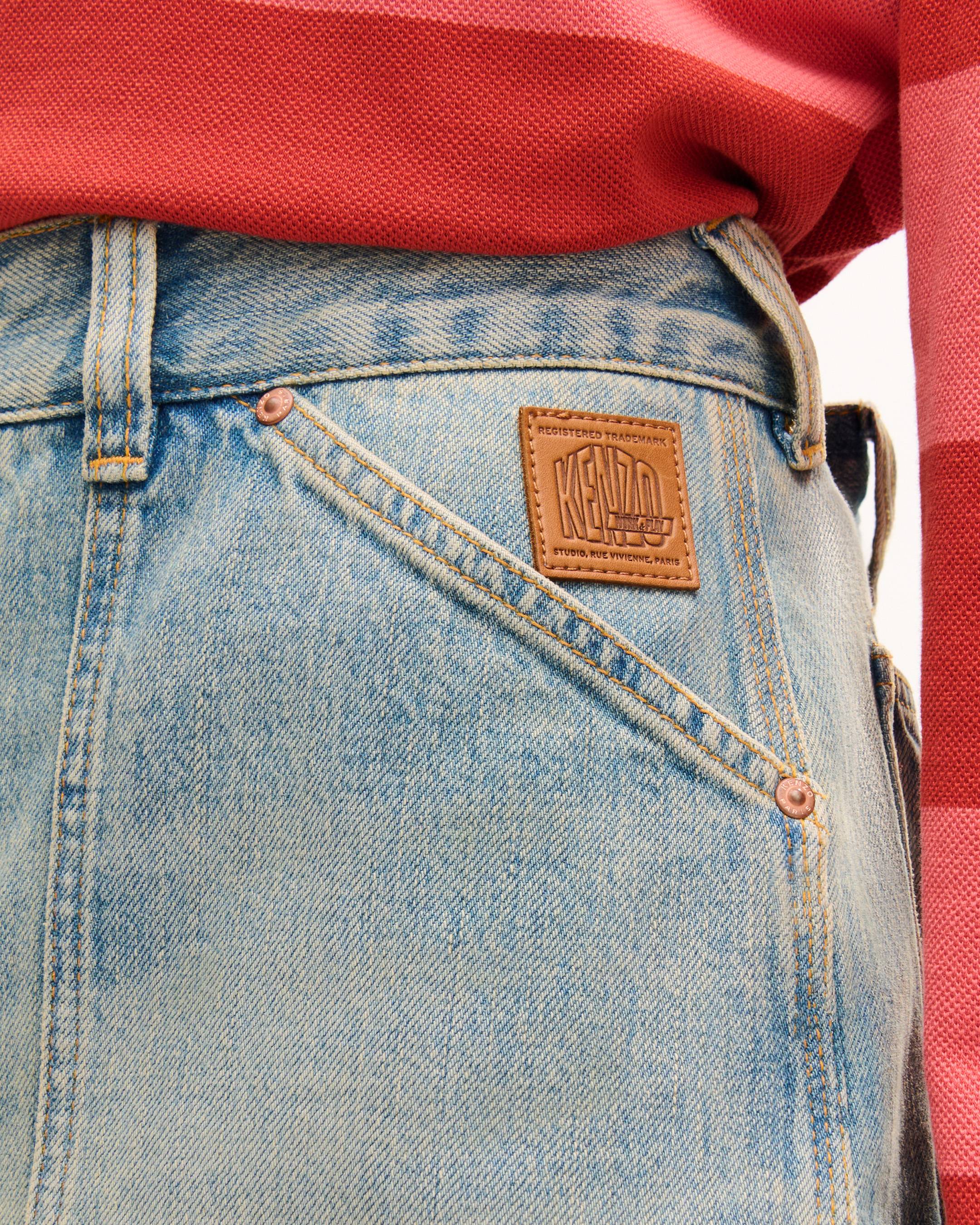 'KENZO Work And Play' knee skirt in japanese denim