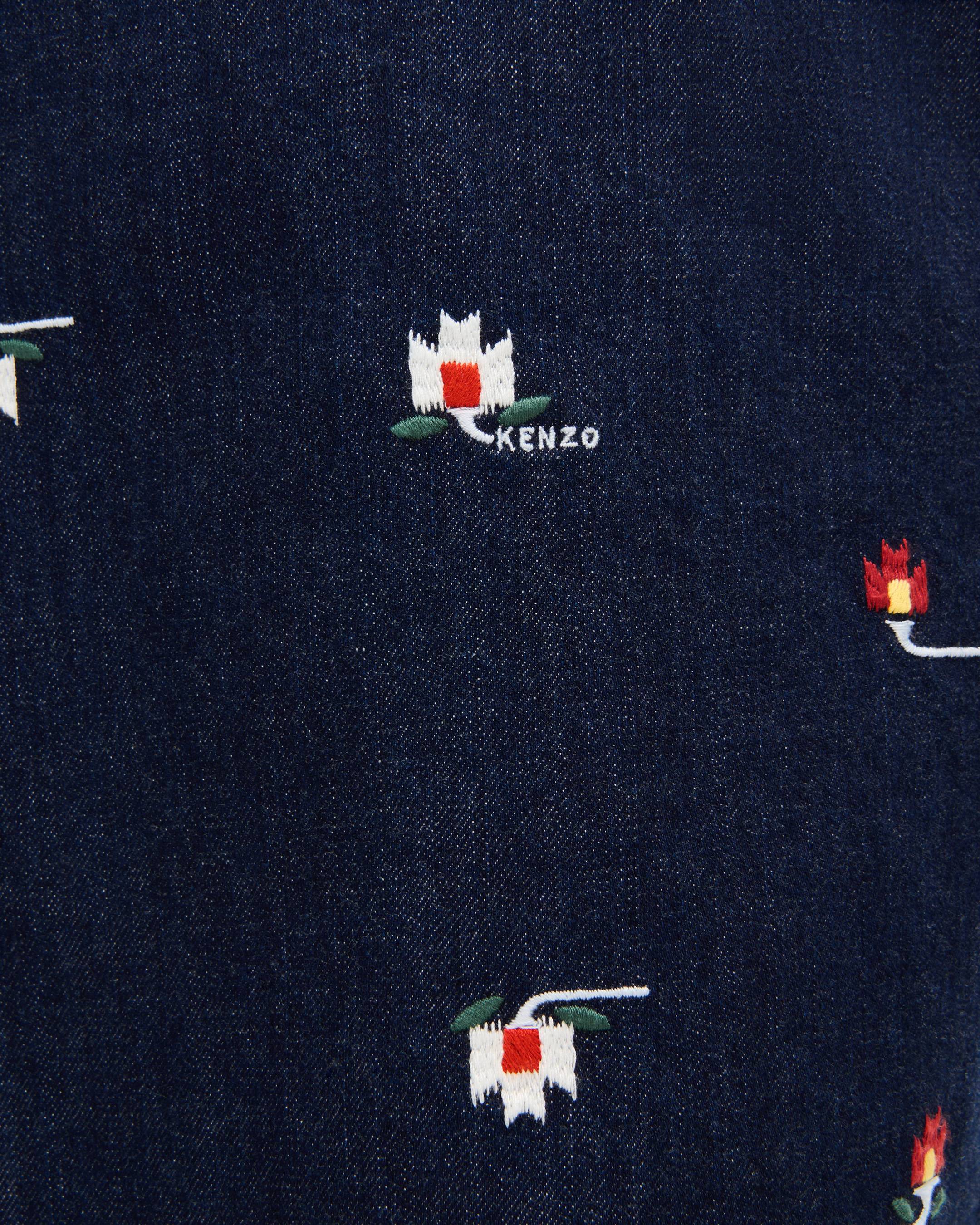 Abito senza maniche in denim giapponese 'KENZO Ikat Flower'