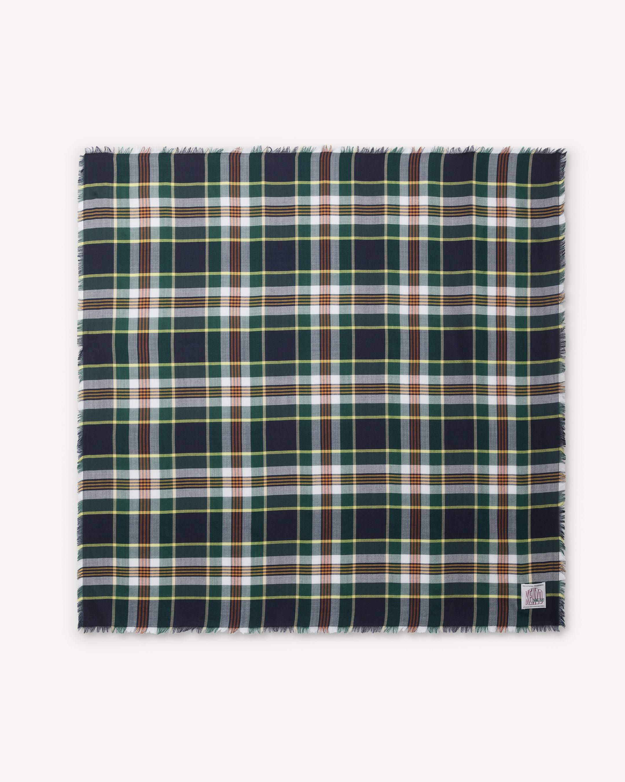 'KENZO Checks' square 90 in silk  and wool