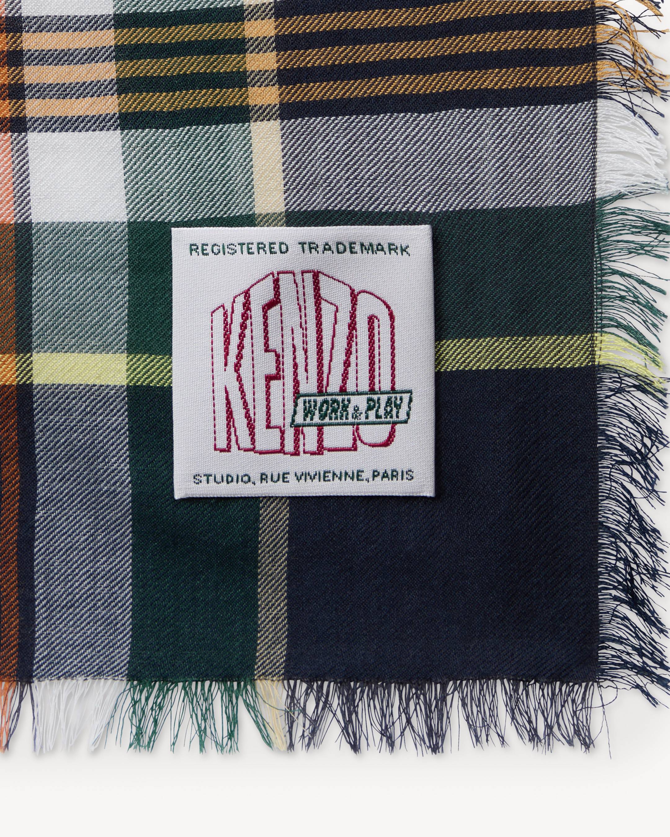'KENZO Checks' square 90 in silk  and wool