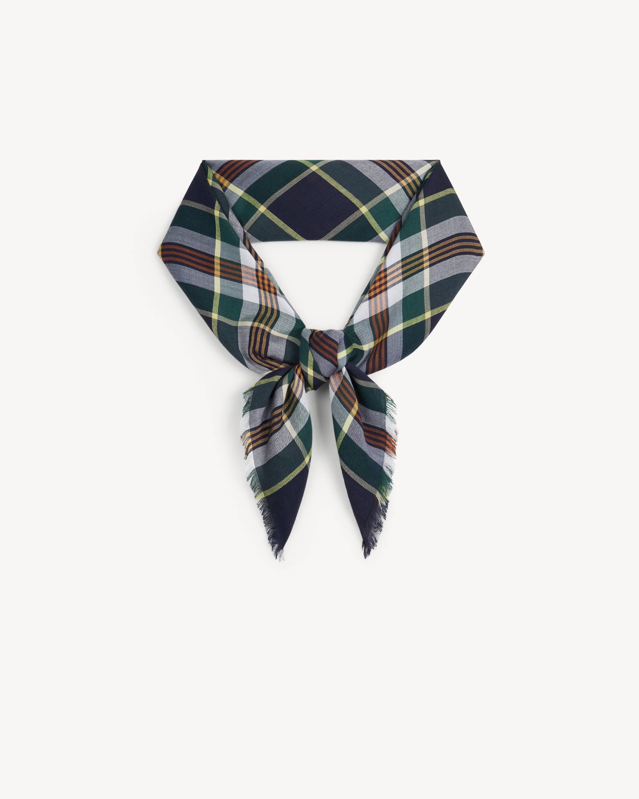 'KENZO Checks' square 90 in silk  and wool