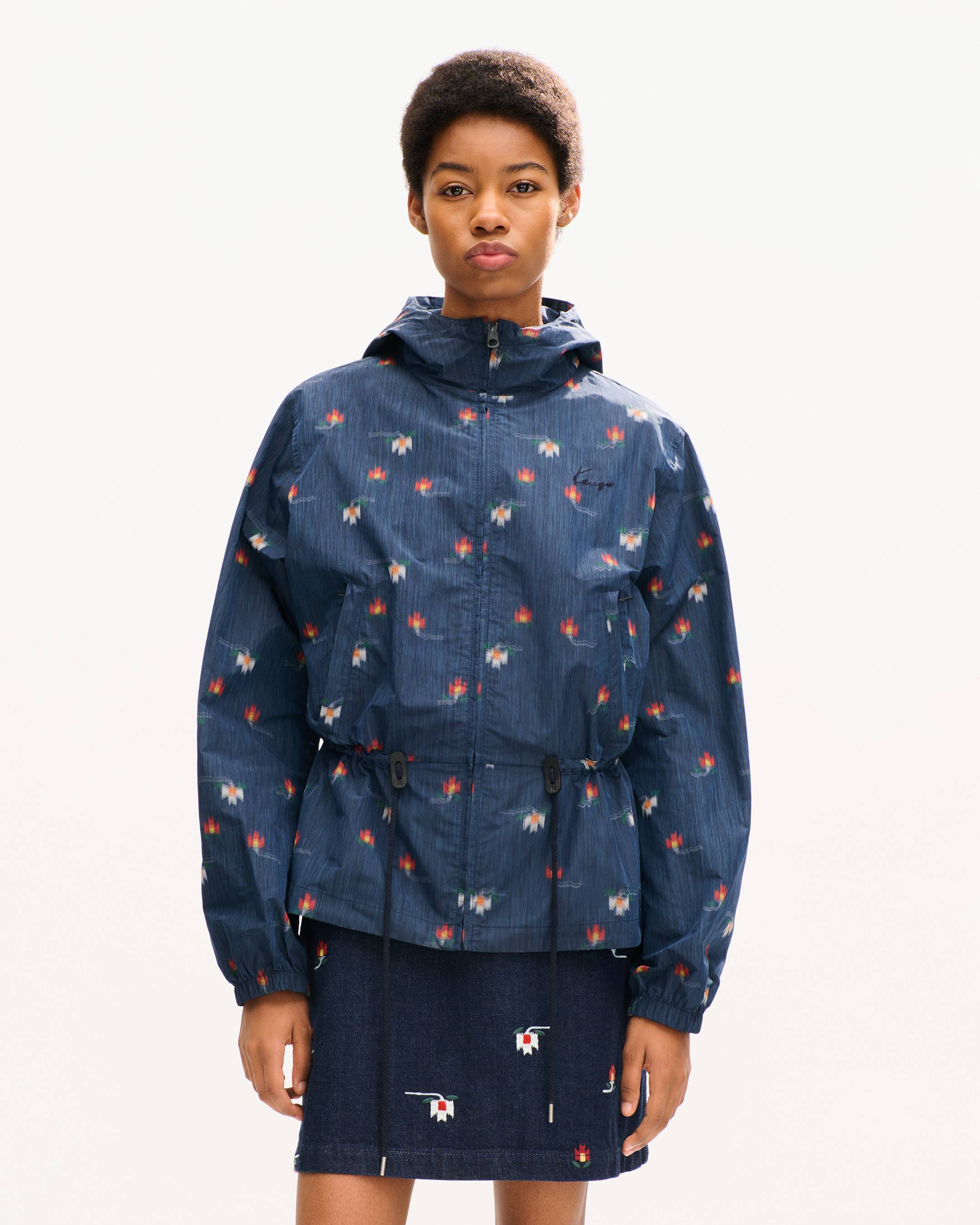Coupe-vent cintr&eacute; 'KENZO Ikat Flower'