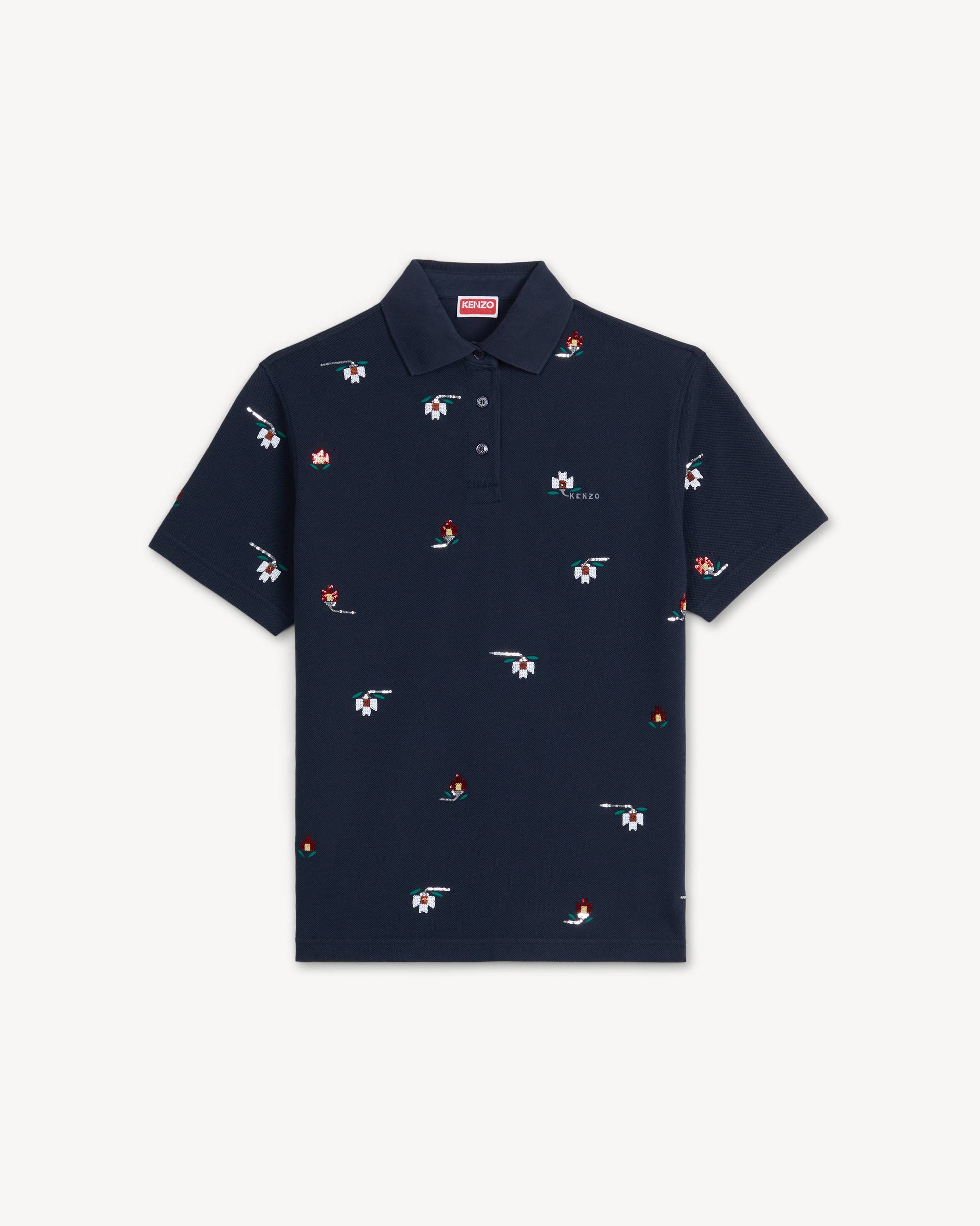 'KENZO Ikat Flower' polo in cotton