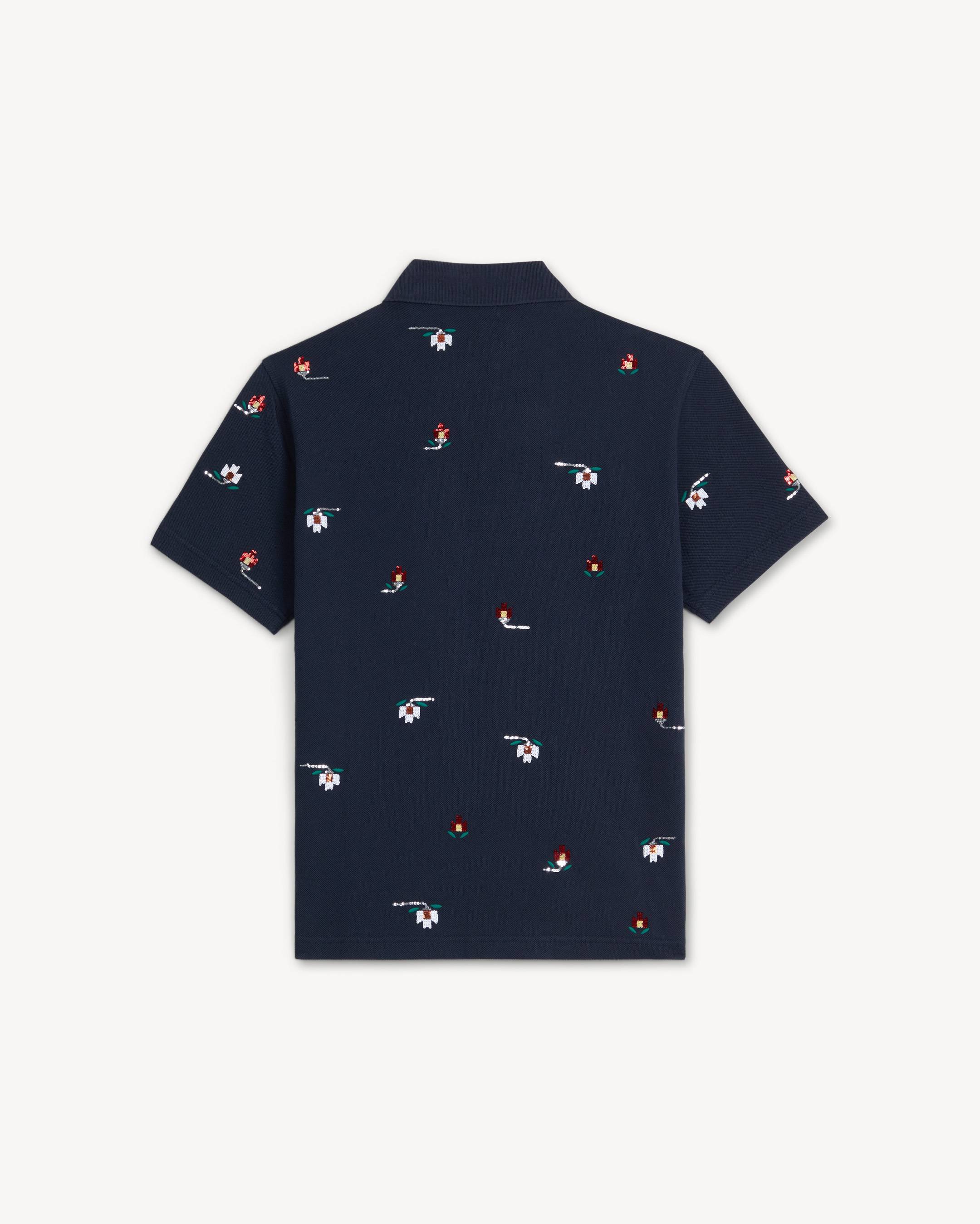 'KENZO Ikat Flower' polo in cotton