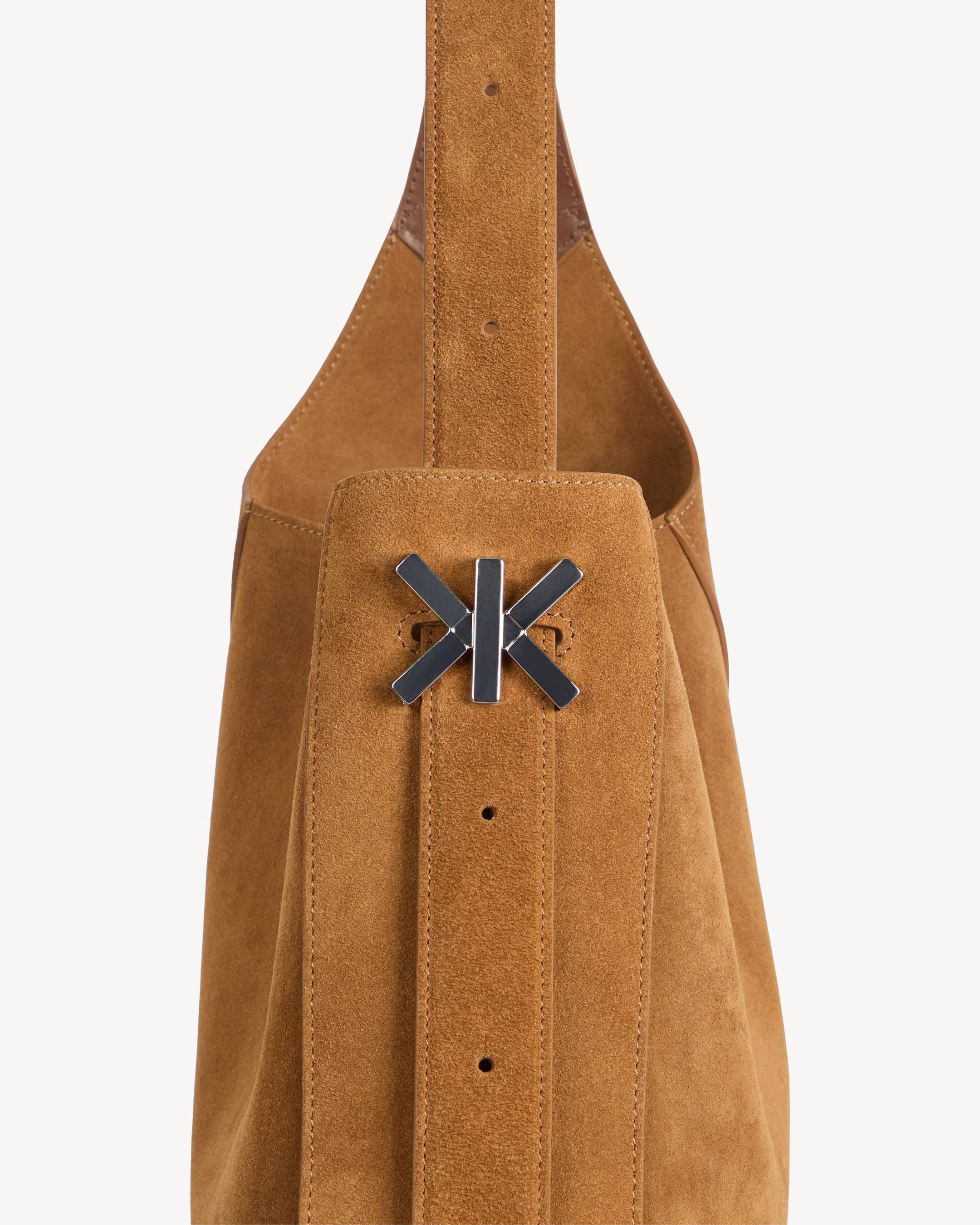 Borsa a tracolla grande in pelle scamosciata 'KENZO Nami'
