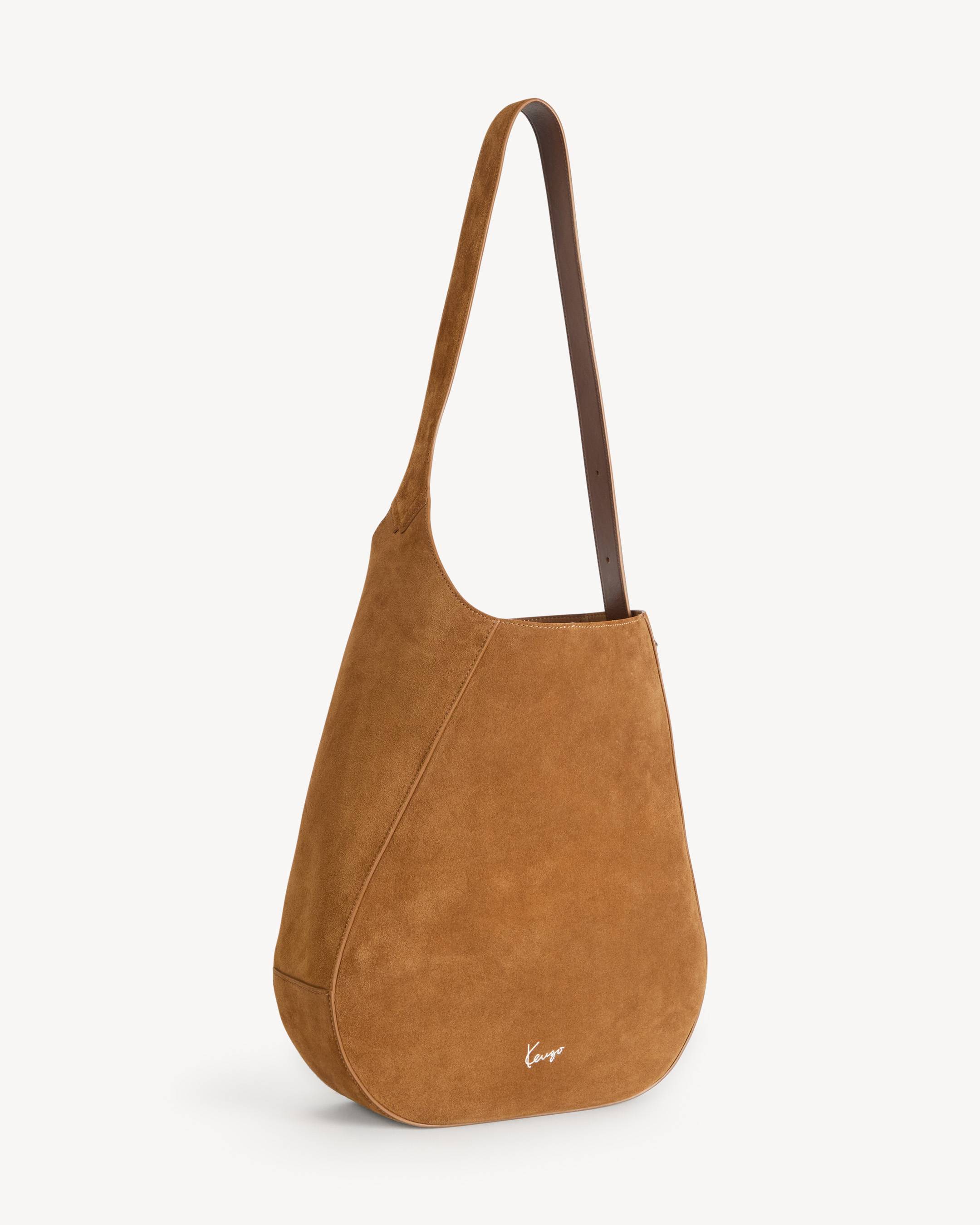 Borsa a tracolla grande in pelle scamosciata 'KENZO Nami'