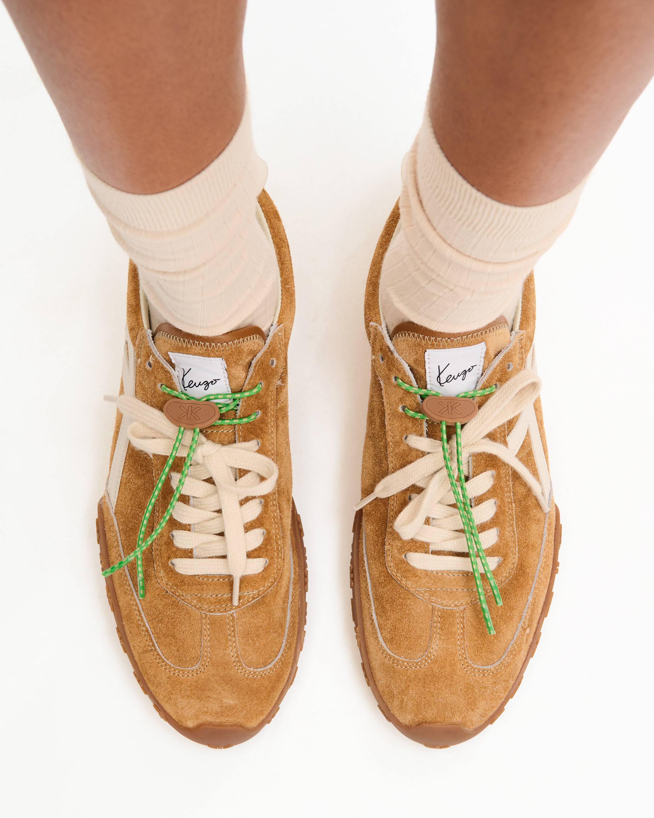 Baskets basses 'Kenzorush' en cuir su&eacute;d&eacute;
